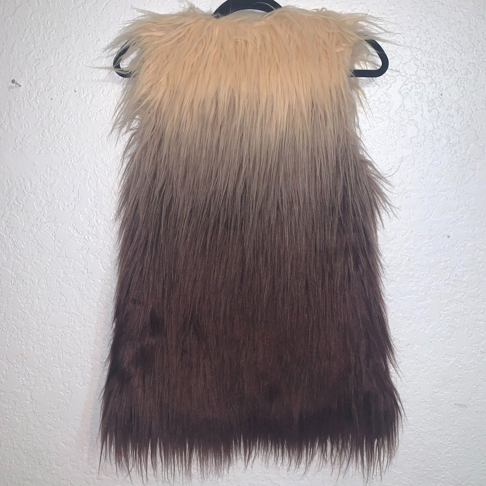 Vintage Me Jane "Almost Famous" Style Ombre' Faux Fur Vest Satin Lin Size M / US 6-8 / IT 42-44 - 2 Thumbnail