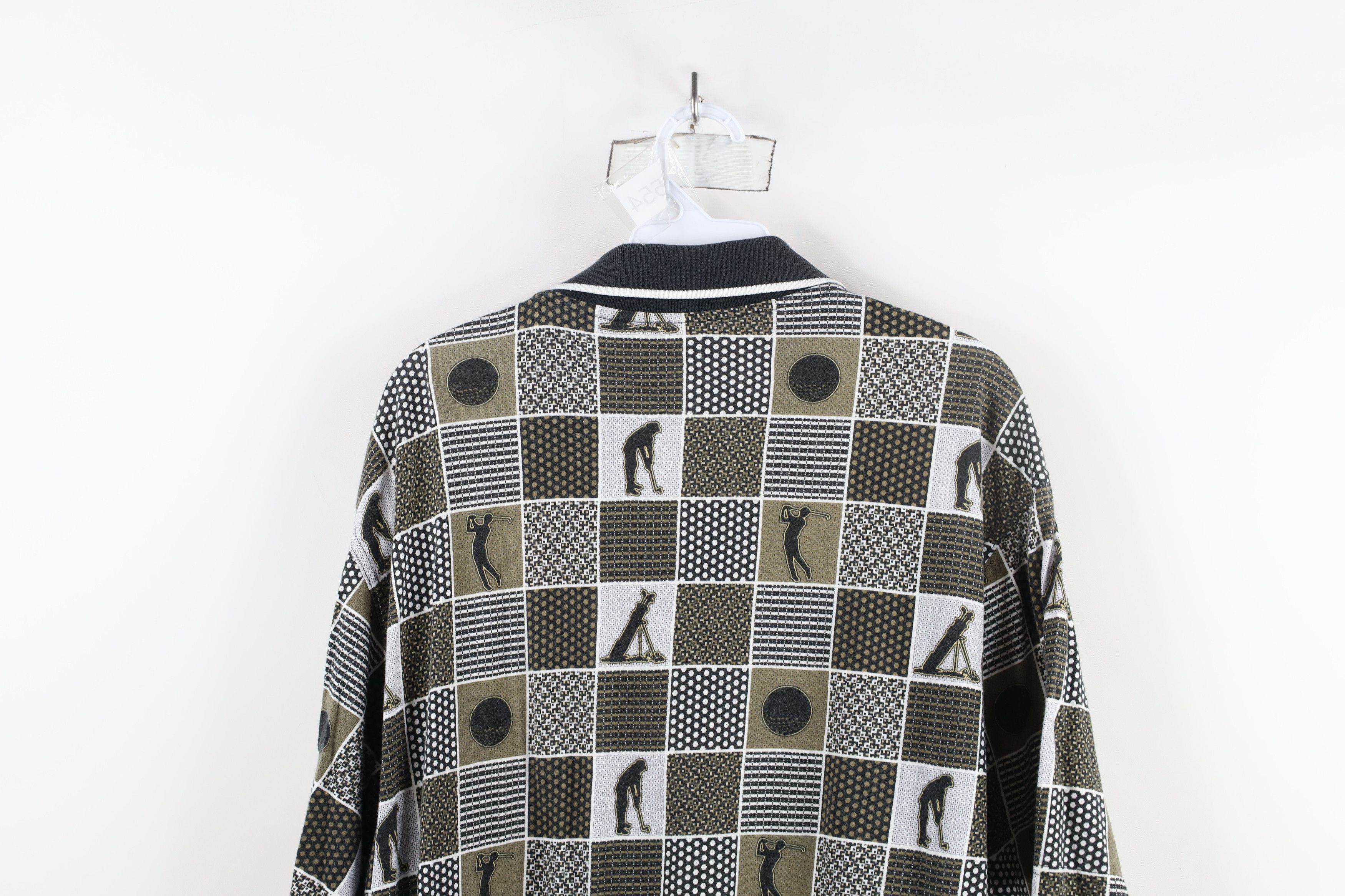 Vintage Vintage 90s Streetwear Checkered All Over Print Polo Shirt Size US XL / EU 56 / 4 - 10 Thumbnail