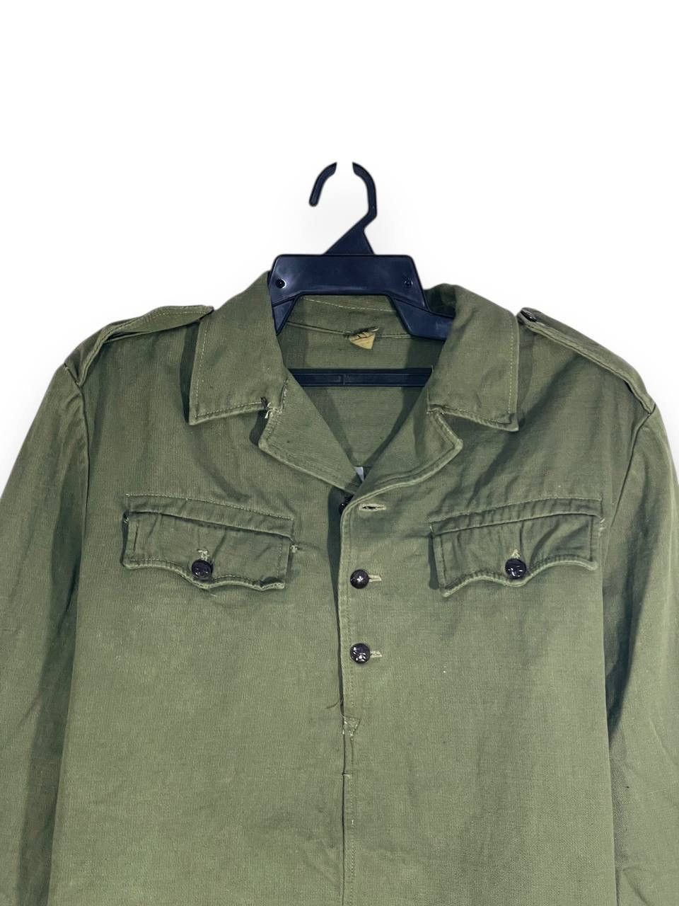Other Vintage 70s 1978 euro army pullover button up ww2 Size US L / EU 52-54 / 3 - 2 Thumbnail