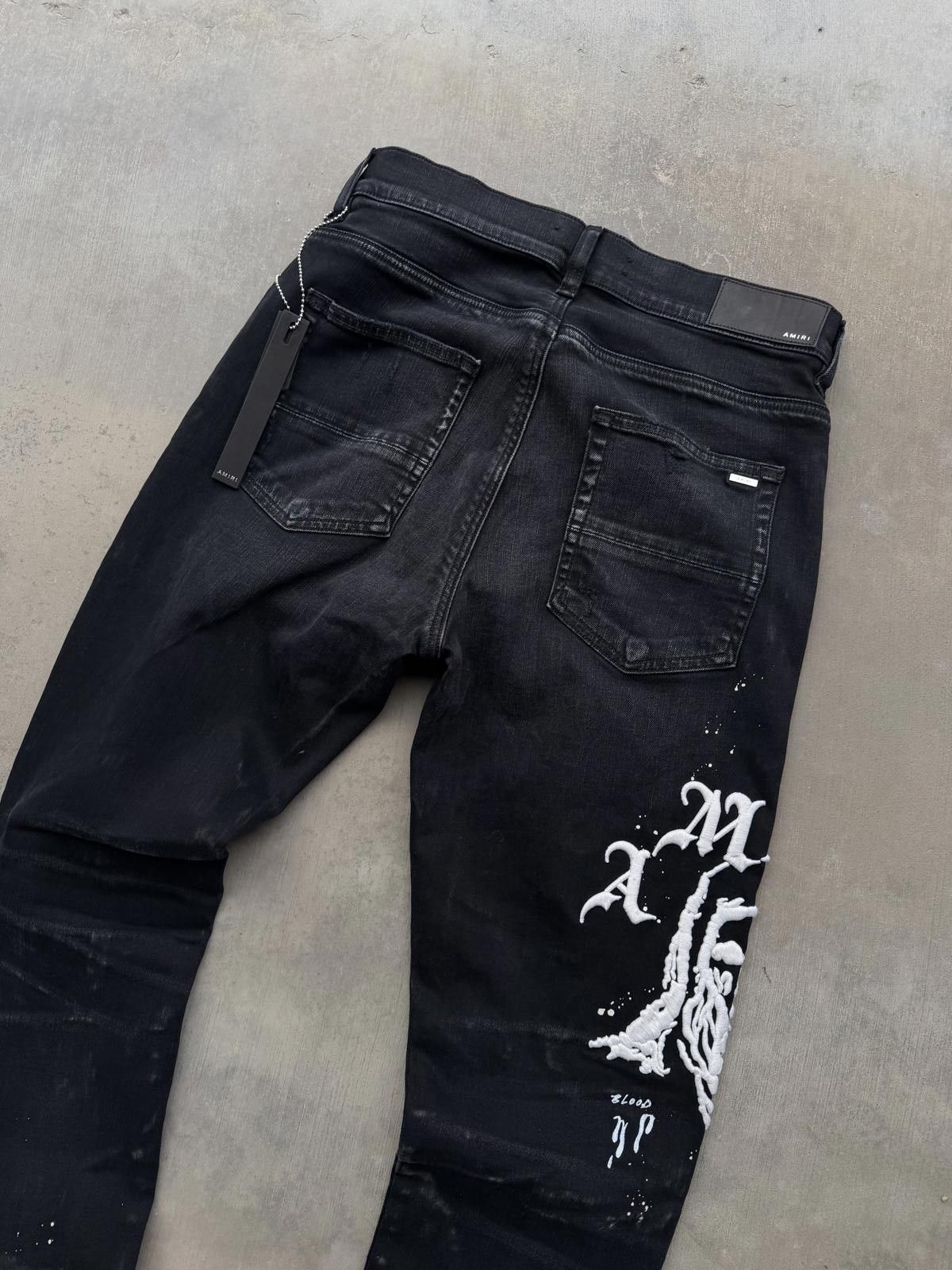 Amiri Amiri x Wes Lang Reaper Jeans Aged Black 32 NWT Authentic Size US 32 / EU 48 - 5 Thumbnail