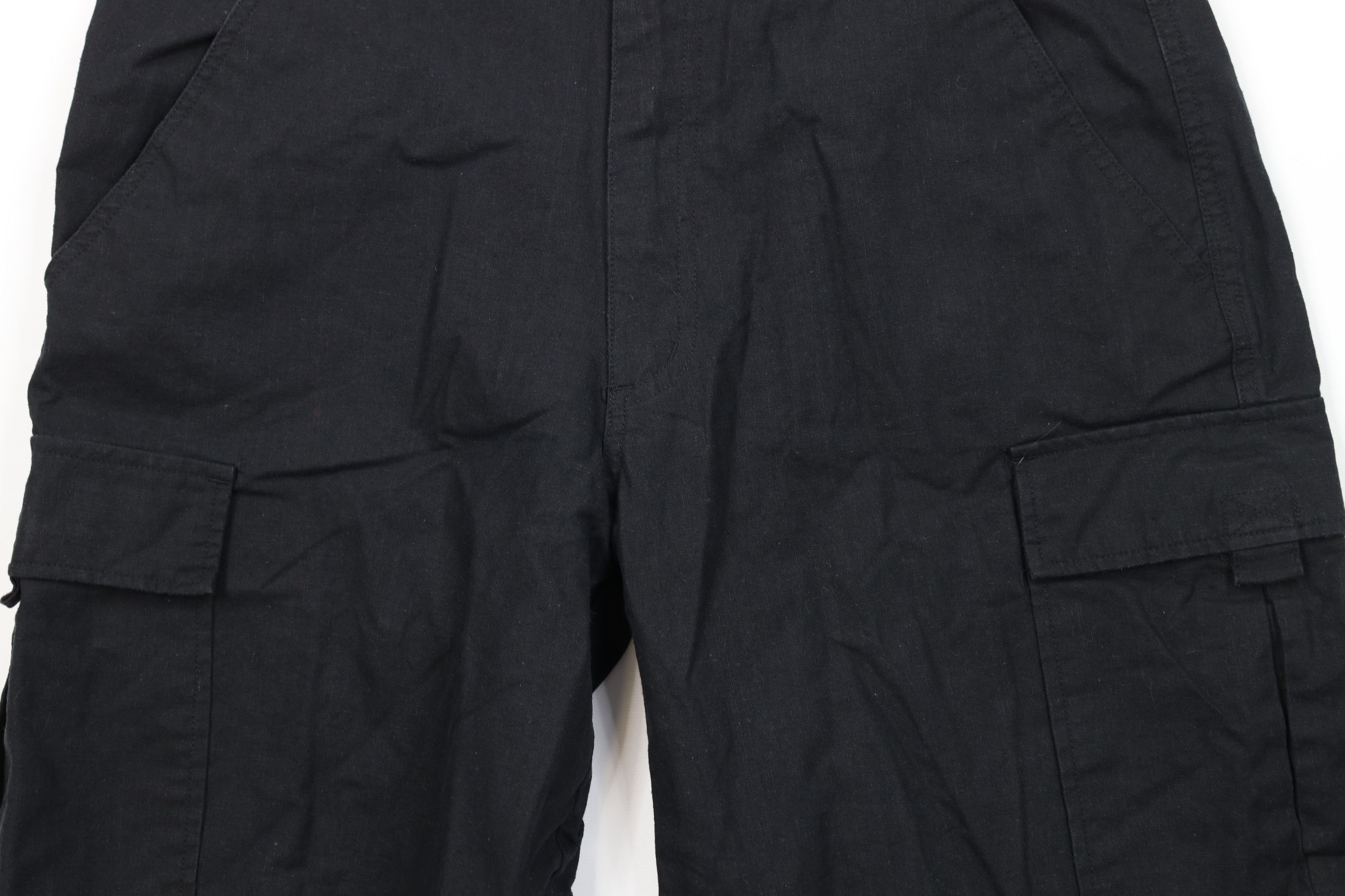 Vintage Vintage 90s Y2K Streetwear Blend Baggy Cargo Shorts Black Size US 36 / EU 52 - 3 Thumbnail
