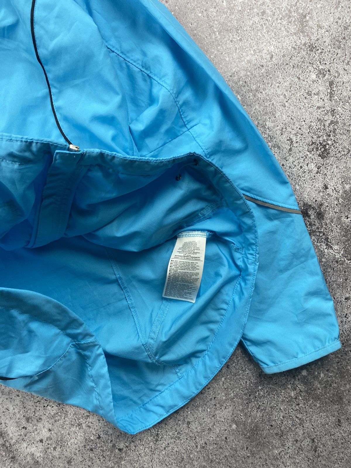 Nike × Vintage Vintage Nike Y2K light blue swoosh drill windbreaker 00’s Size US M / EU 48-50 / 2 - 8 Thumbnail