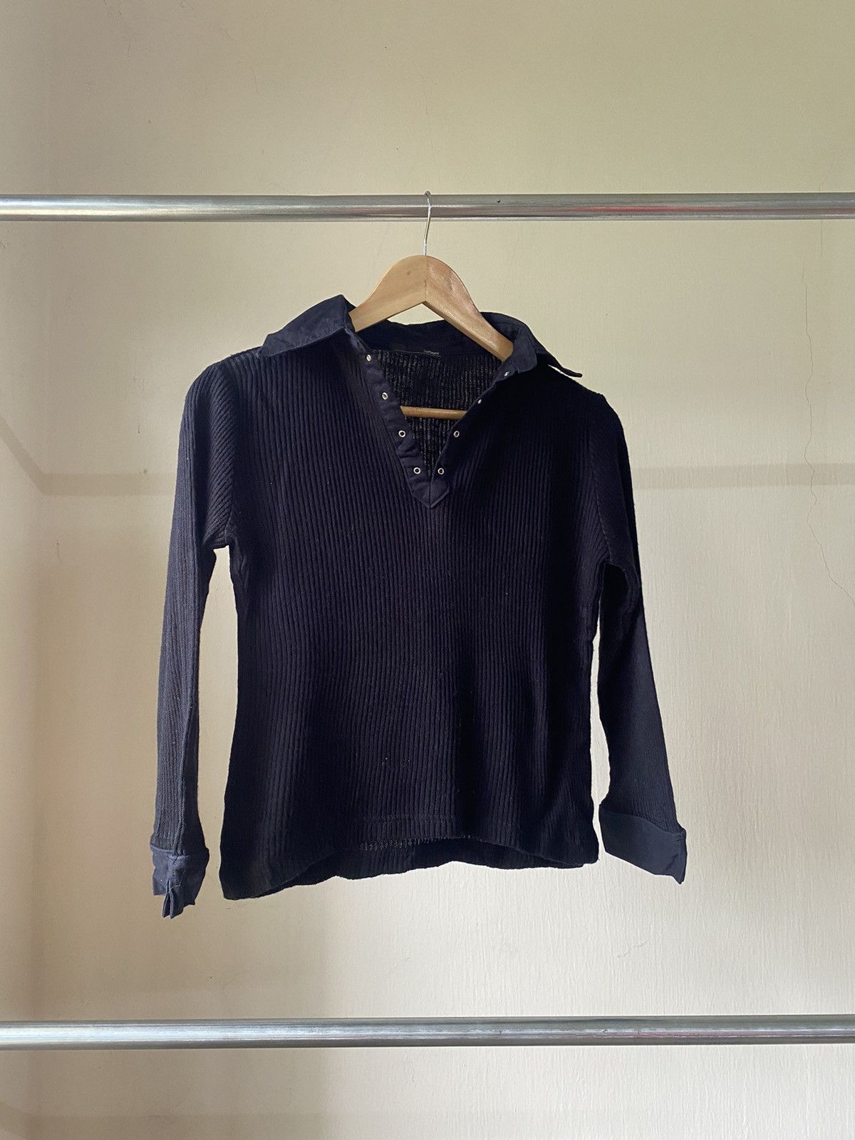 Hysteric Glamour × Japanese Brand × Le Grande Bleu (L.G.B.) Seflayer Knit Punk Grunge Shirt LS Size XS / US 0-2 / IT 36-38 - 2 Thumbnail