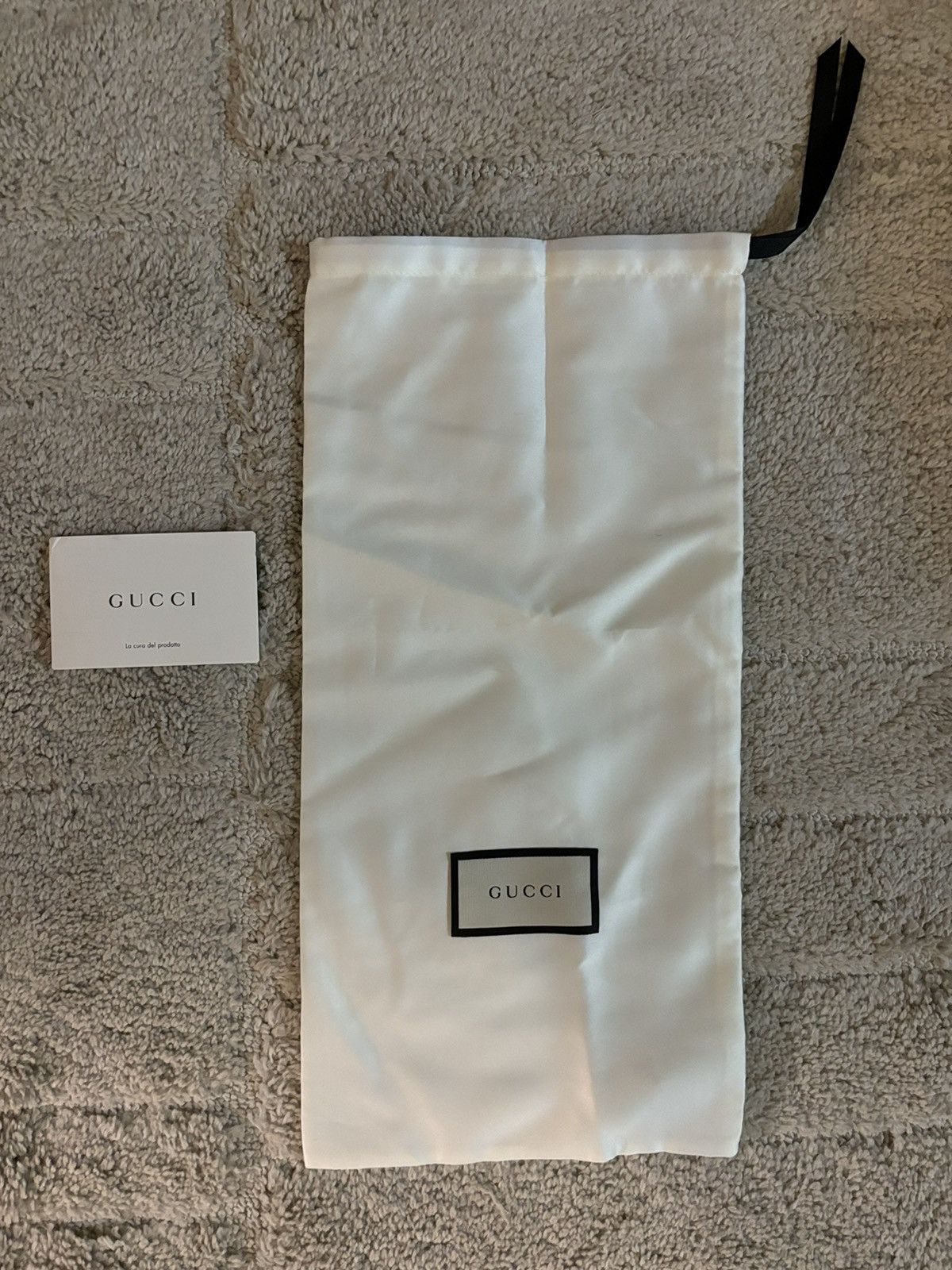Gucci GUCCI AUTHENTIC WHITE SATIN LOGO DUST BAG Size ONE SIZE - 1 Thumbnail