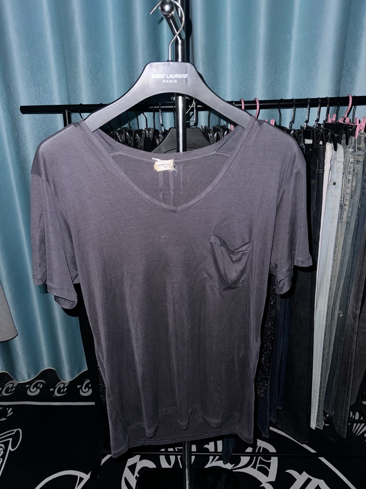 Saint Laurent Paris Saint Laurent 13FW Silk Short-Sleeve Size US L / EU 52-54 / 3 - 1 Thumbnail