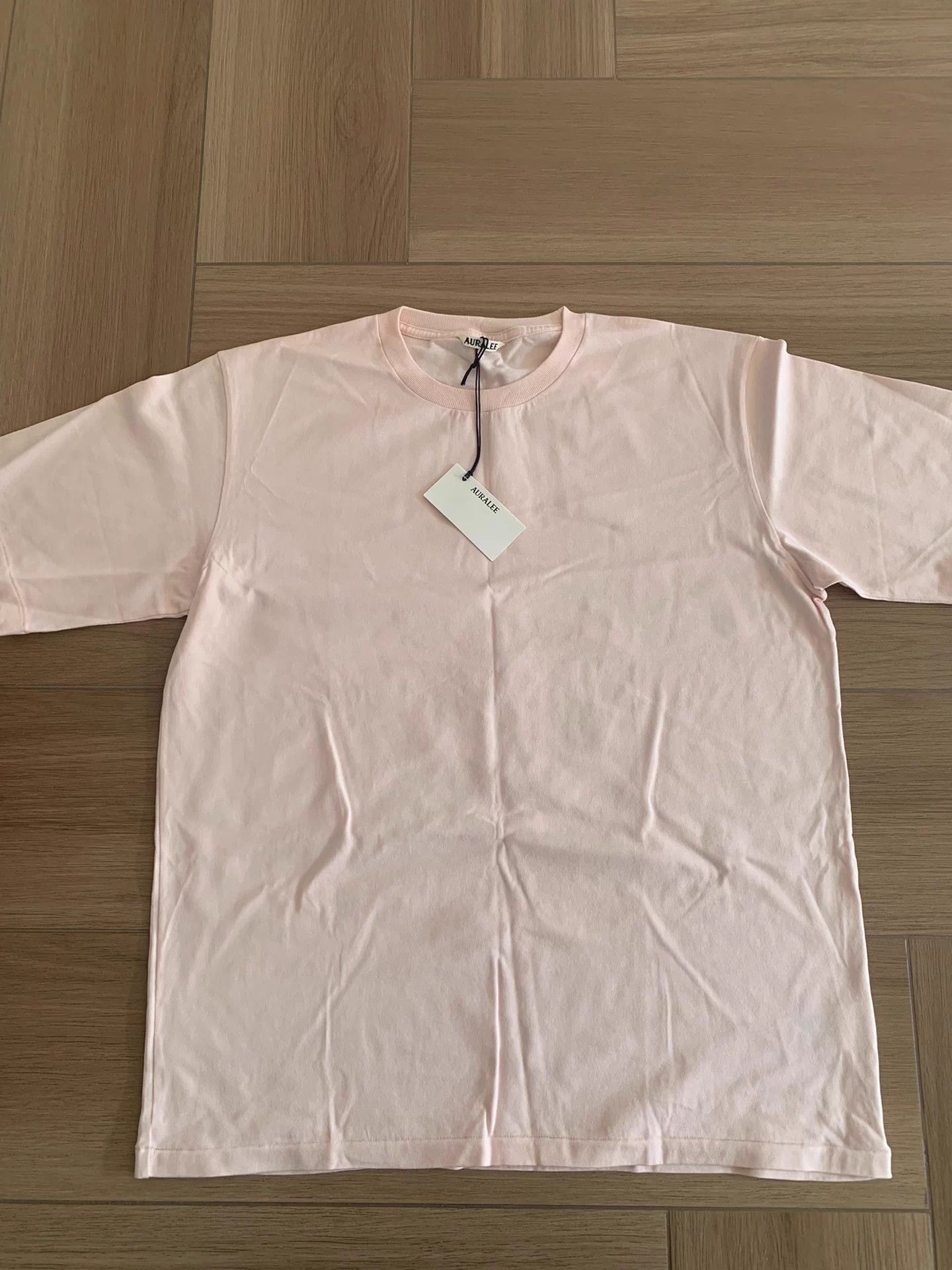 Auralee AURALEE LUSTER PLAITING TEE Relaxed SS Pink Pima Cotton Dye Size US XXL / EU 58 / 5 - 1 Thumbnail
