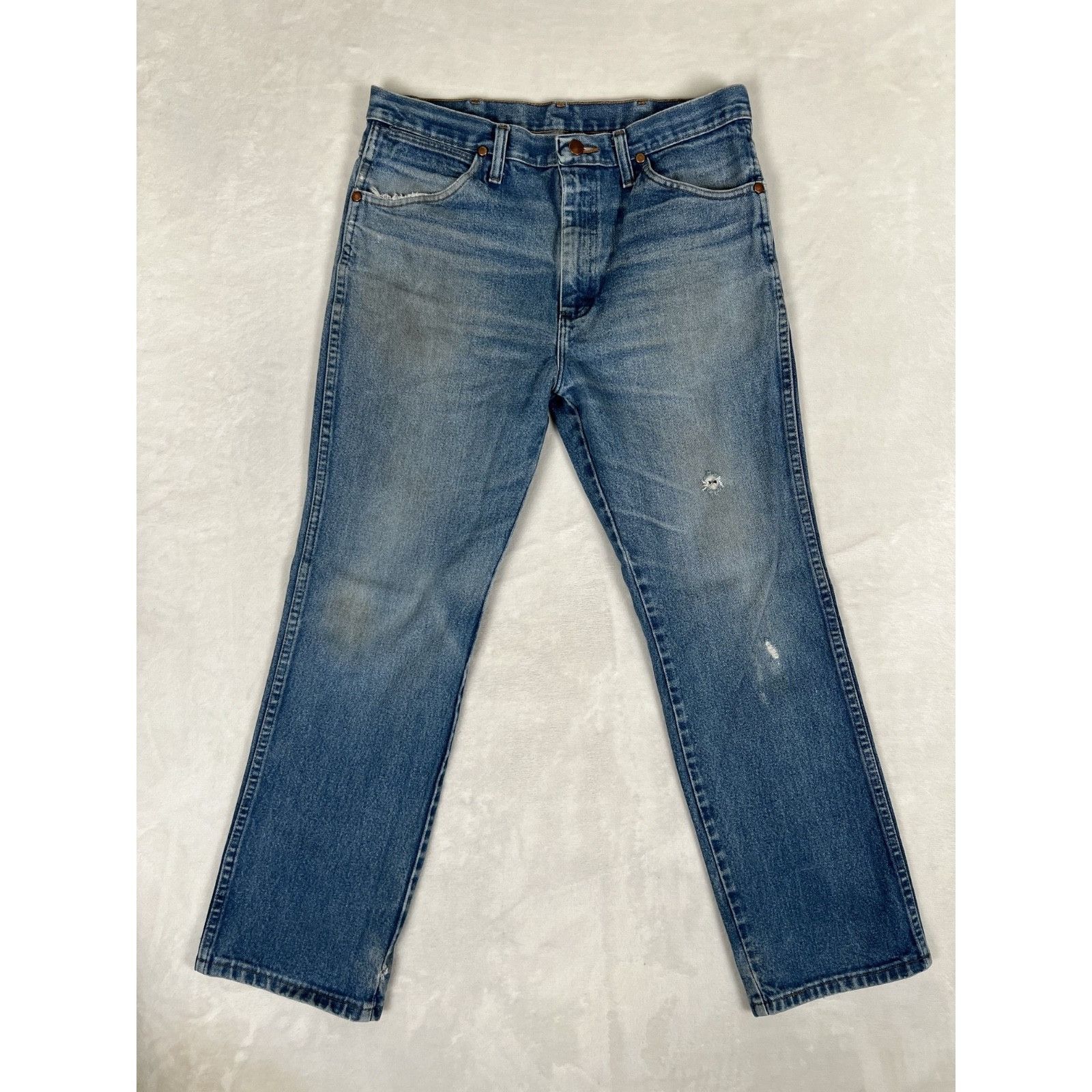 Wrangler Vintage Wrangler Regular Fit Cowboy Blue Denim Jeans Men's S Size US 32 / EU 48 - 2 Thumbnail
