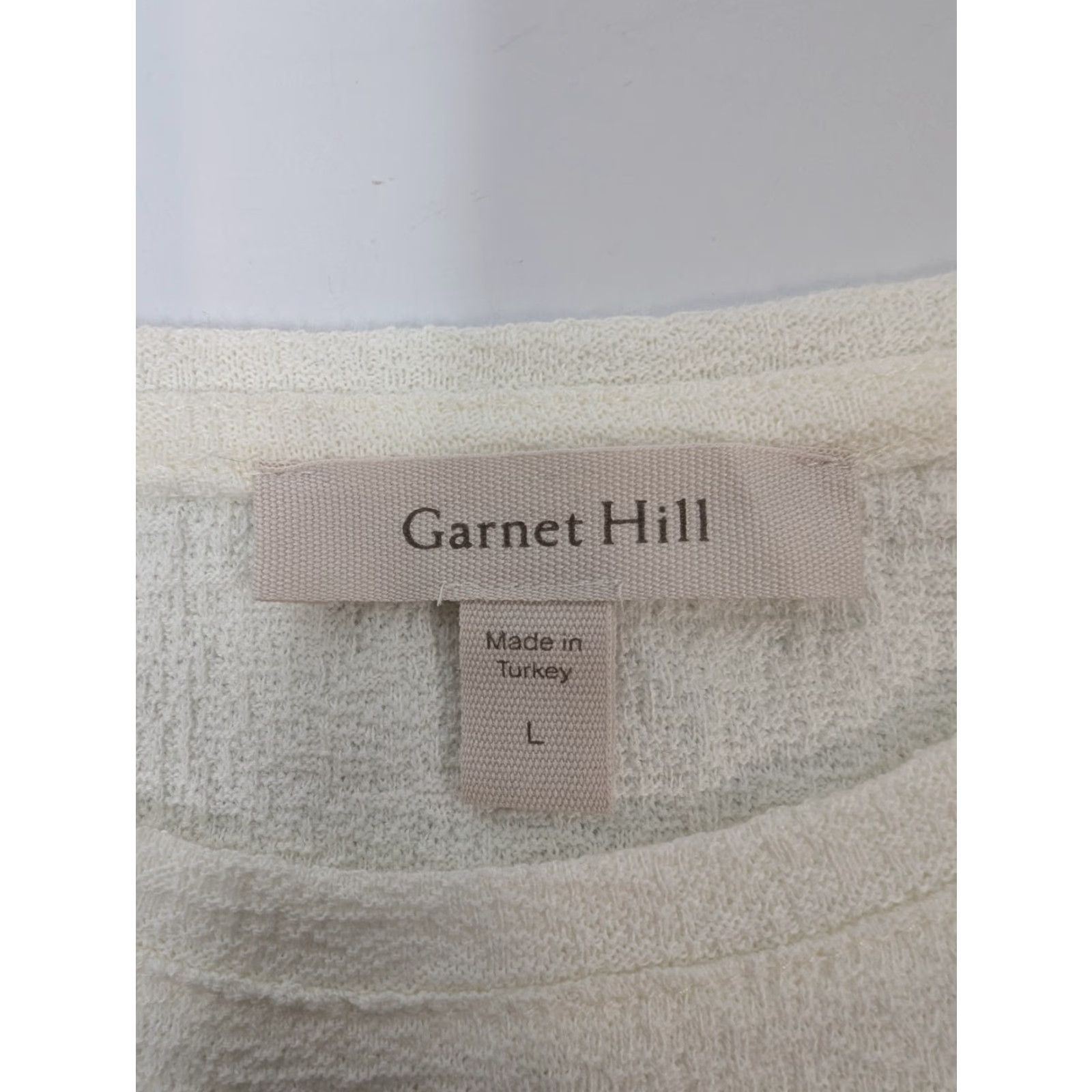 Vintage Garnet Hill Ivory Womens Blouse Shirt L Top Size Large Flutter Short Sleeve Cotton Size L / US 10 / IT 46 - 7 Thumbnail