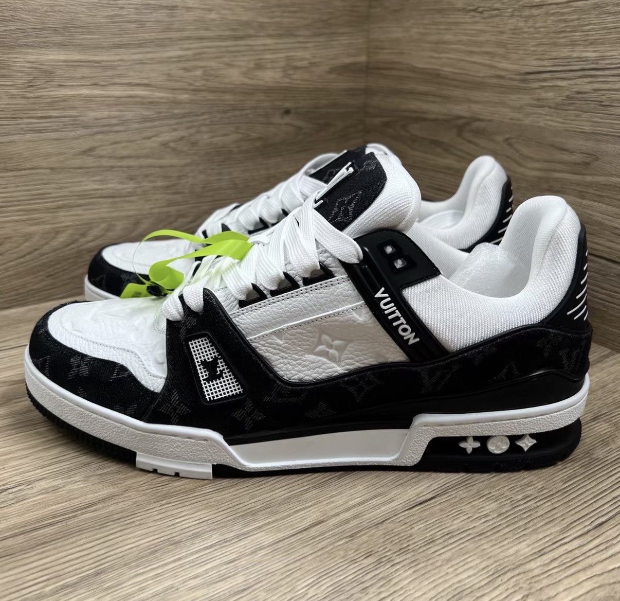 Louis Vuitton Louis Vuitton Trainer Black and White Denim Sneakers J41 Size US 9.5 / EU 42-43 - 1 Thumbnail