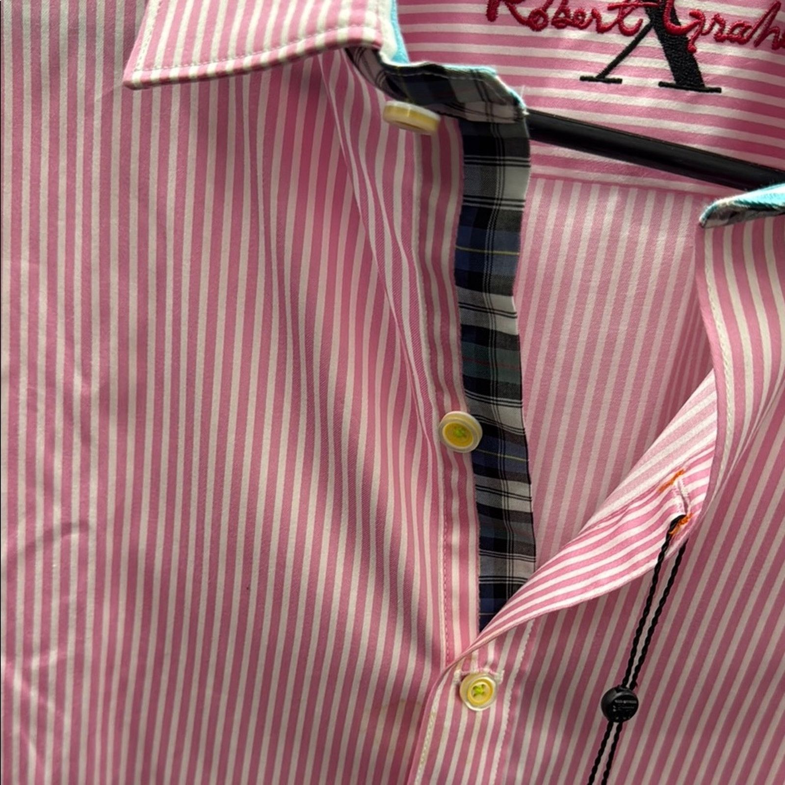 Robert Graham NWT Robert Graham Pink Striped Men's Shirt Size L Size US L / EU 52-54 / 3 - 4 Thumbnail