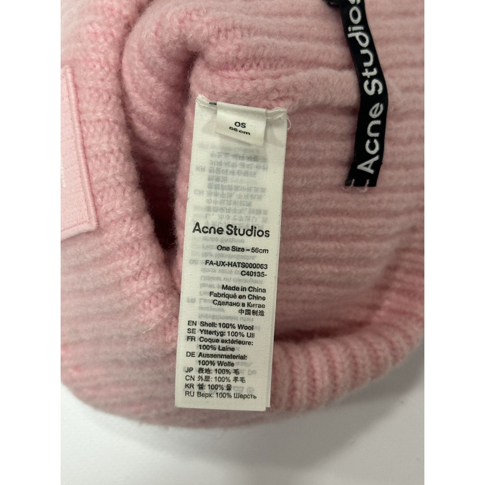 Acne Studios Acne Studios Face Logo Wool Pink Beanie Hat Size OS/56 Cm Size ONE SIZE - 5 Thumbnail