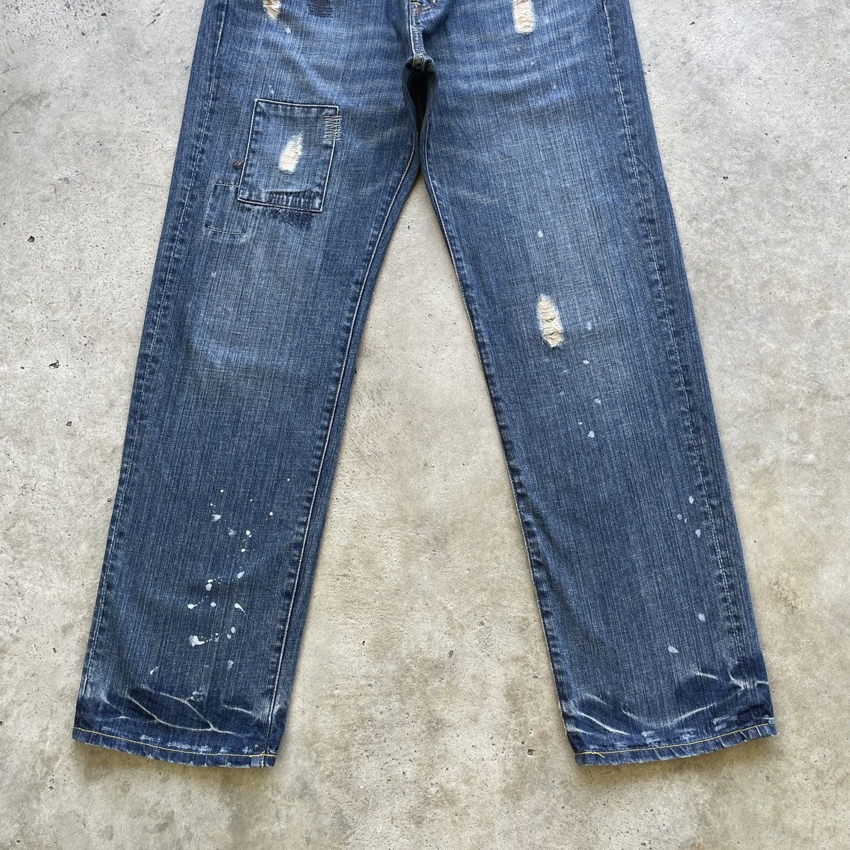 Japanese Brand × Jean × Vintage Vintage Japan Flash Report Distressed Faded Jeans Pants W32 Size US 33 - 5 Thumbnail