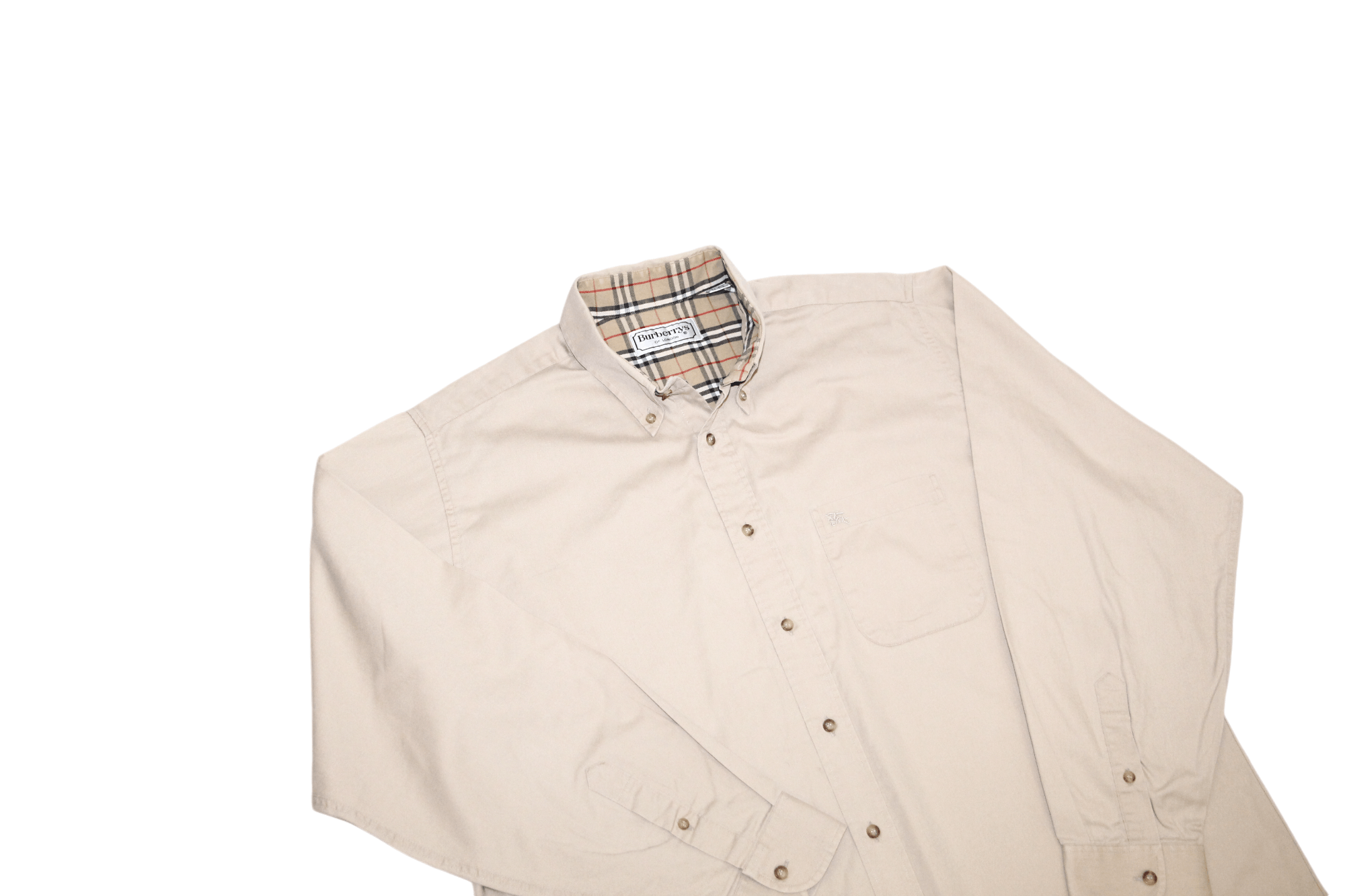 Burberry 70's Burberrys of London Signature Button Down Oxford Shirt Size US L / EU 52-54 / 3 - 2 Thumbnail