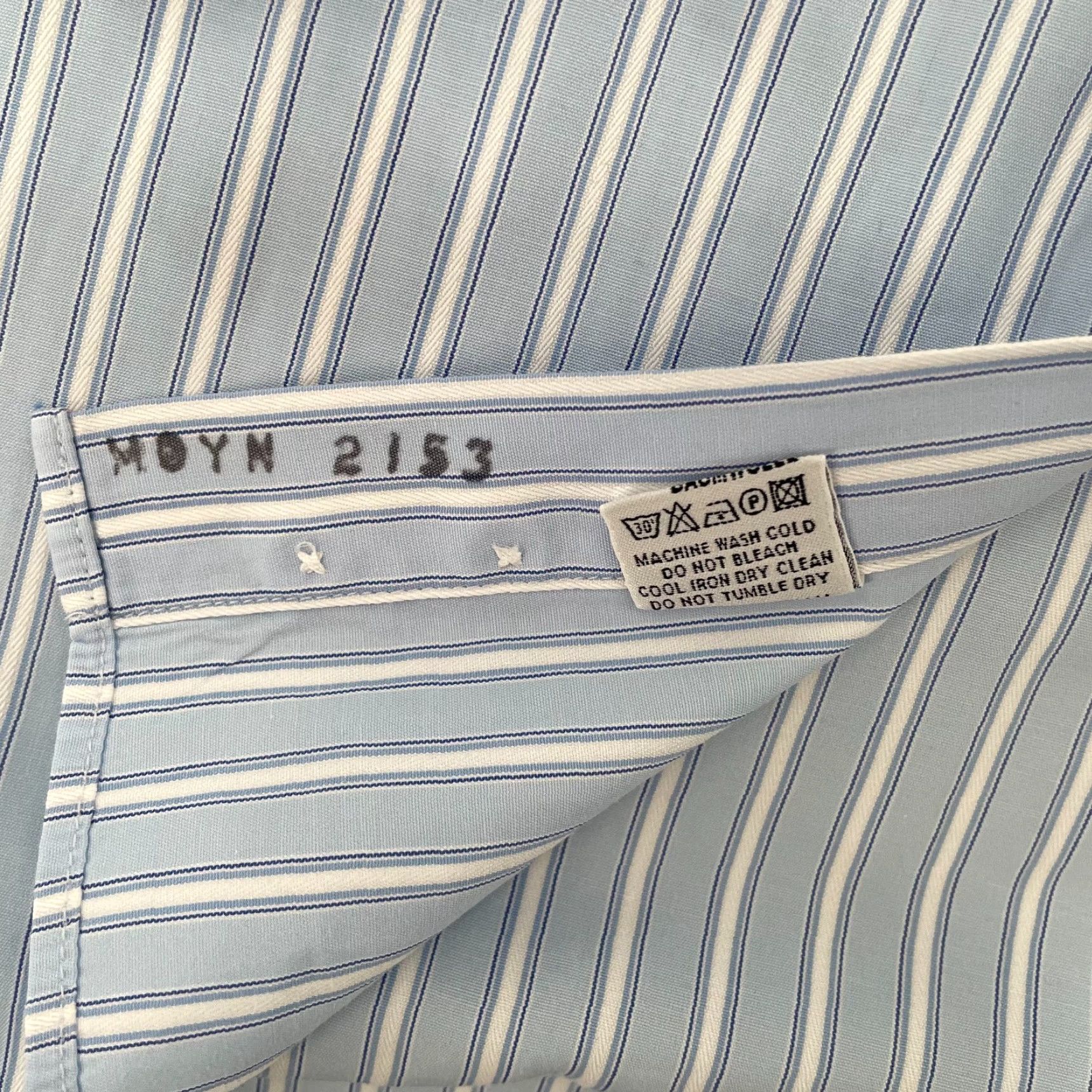 Canali VINTAGE Canali Dress Shirt Adult 16 Blue Striped Button Up Long Sleeve Cotton Italy Mens Size US L / EU 52-54 / 3 - 5 Thumbnail