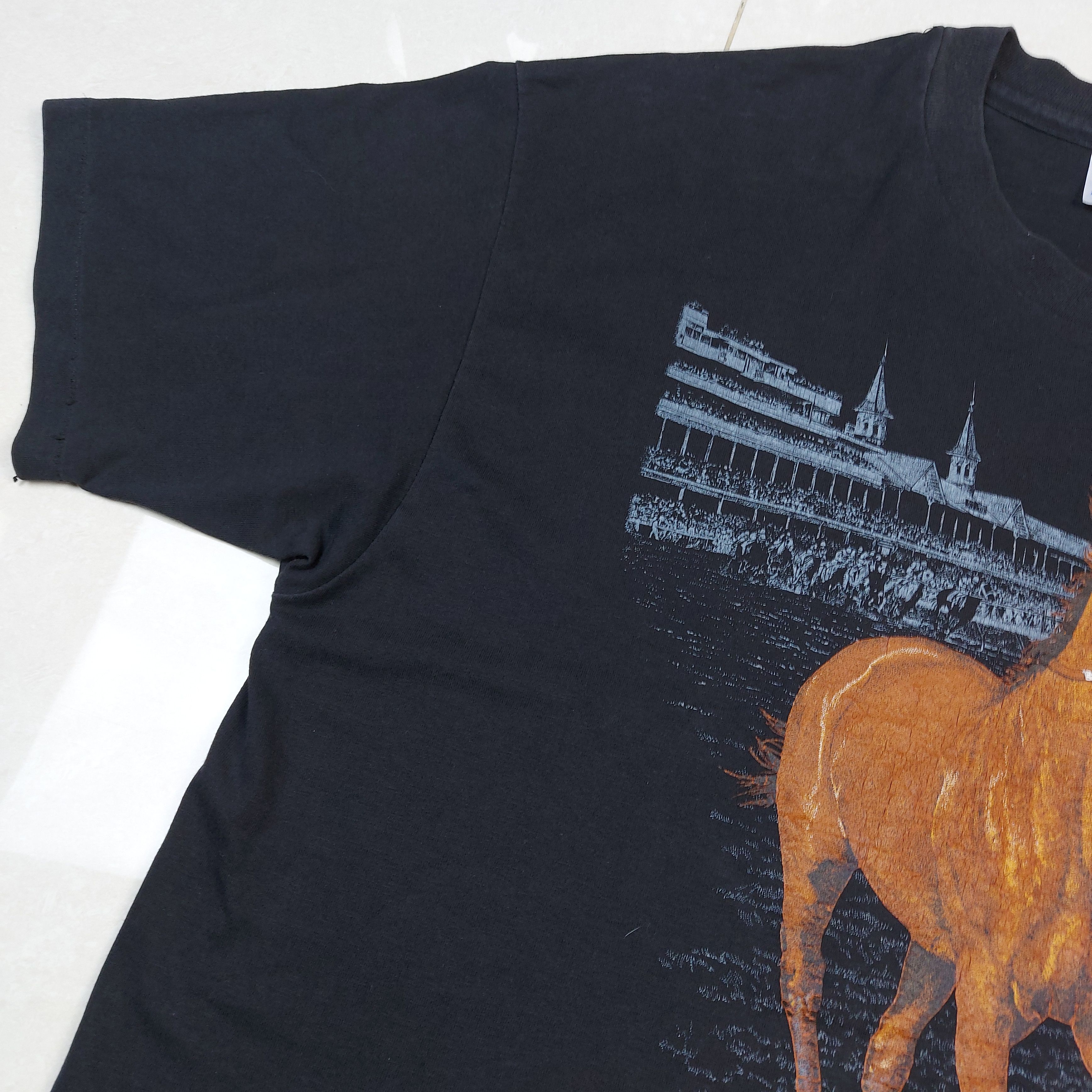 Other VTG 90s Ohio Derby Thoroughbred Horse Race Single-Stitch TEE Size US XL / EU 56 / 4 - 9 Thumbnail