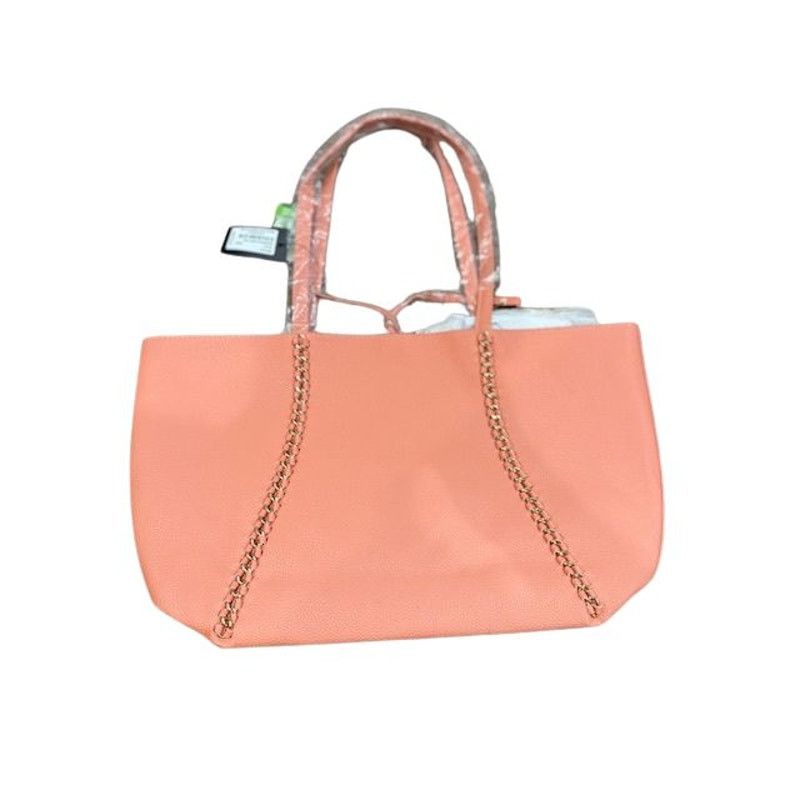 Badgley Mischka Badgley Mischka Chain Tote in “Coral” Vegan Leather Size ONE SIZE - 1 Thumbnail