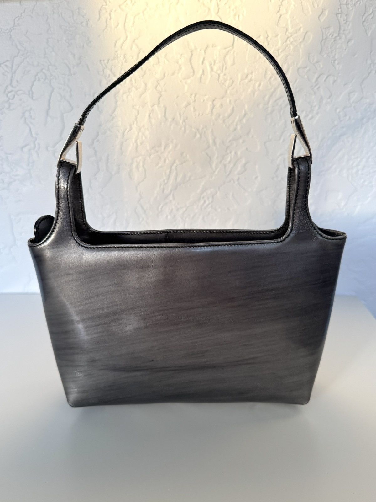 Gucci ★0% TAX★ Y2K GUCCI TOM FOR ERA METALLIC GUNMETAL HANDBAG Size ONE SIZE - 3 Thumbnail