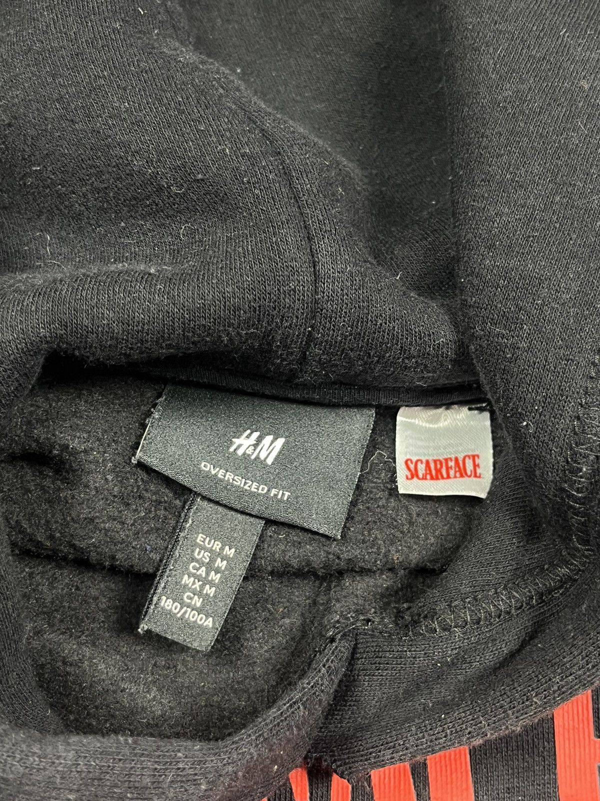 H&M Scarface Hoodie H&M Black Double Sided Tony Montana Hoodie Size US M / EU 48-50 / 2 - 12 Thumbnail