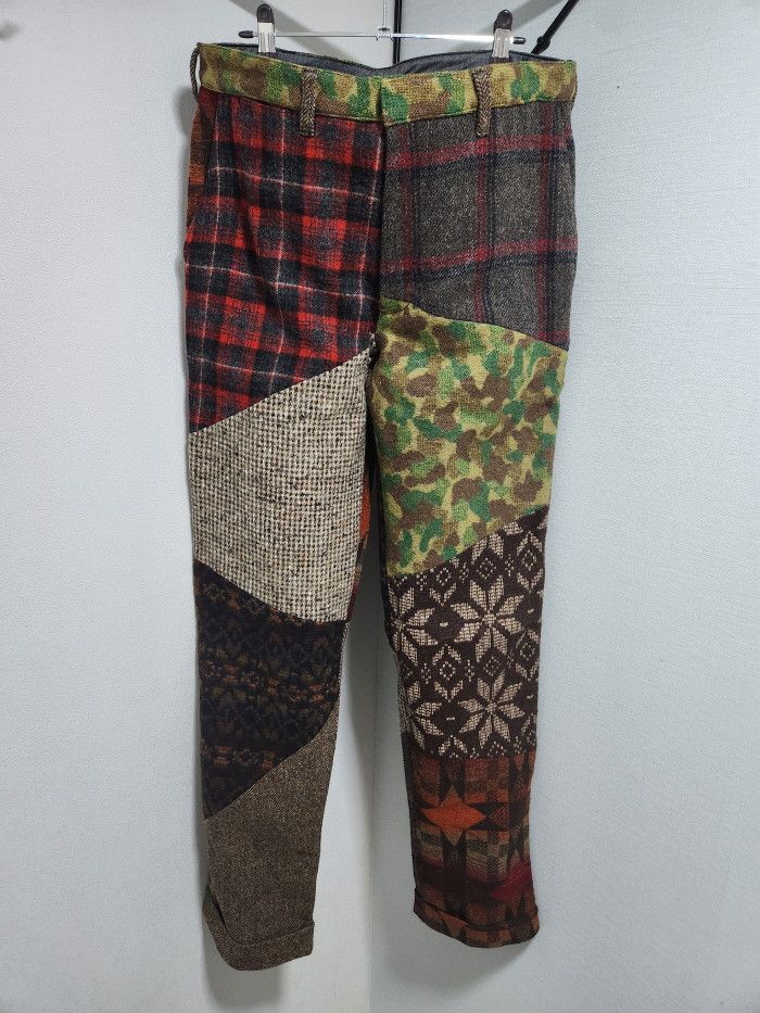 Monitaly Monitaly ANGLED PATCHWORK WOOL PANT Size US 32 / EU 48 - 7 Thumbnail