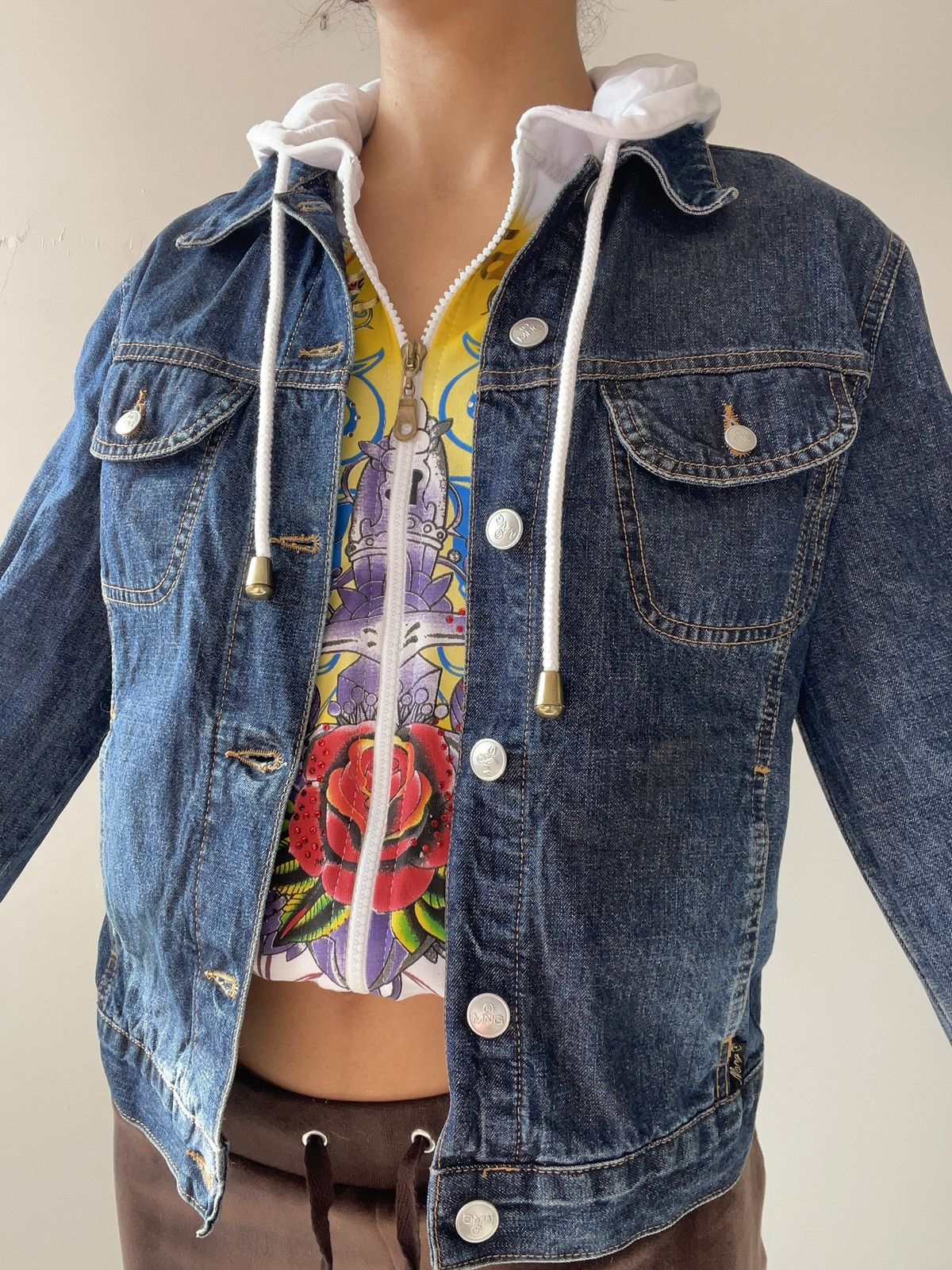 Vintage y2k mng denim jacket Size M / US 6-8 / IT 42-44 - 2 Thumbnail