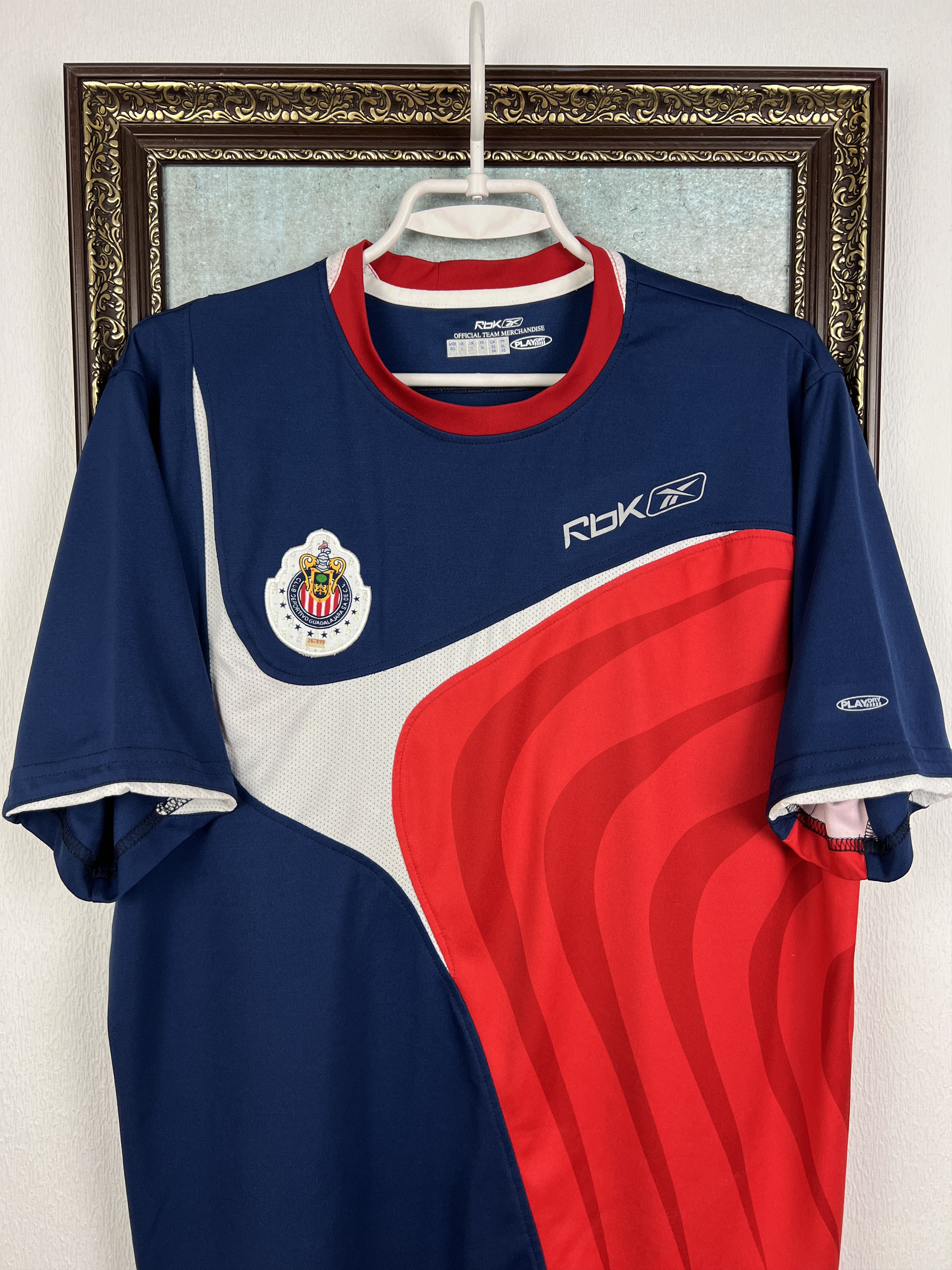 Reebok Chivas de Guadalajara football shirt Soccer #9 Bravo Jersey Size US L / EU 52-54 / 3 - 2 Thumbnail