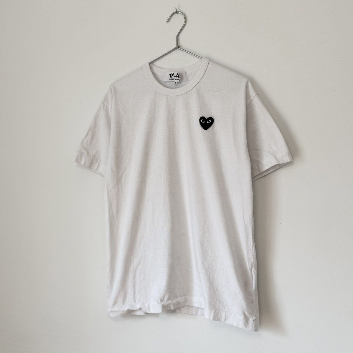 Comme Des Garcons CDG PLAY Black Heart Logo Embroidered Tee