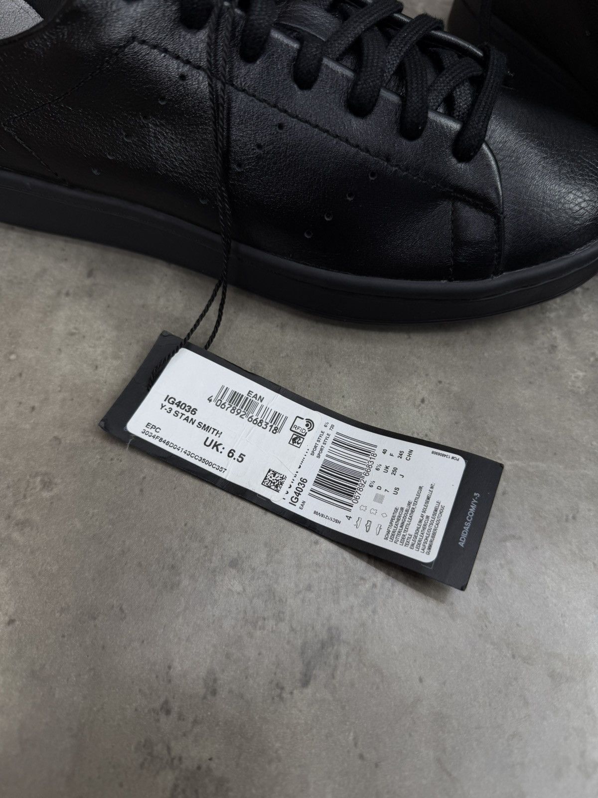 Y-3 Adidas Y-3 Stan Smith Triple Black Size US 7 Size US 7 / EU 40 - 8 Thumbnail