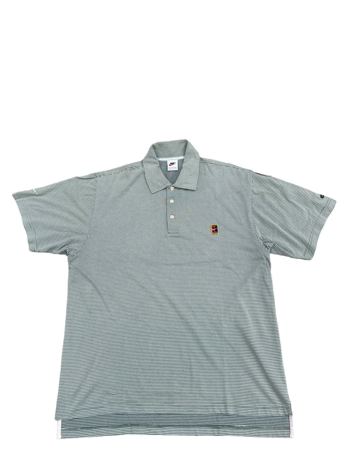 Nike Vintage 90s Nike Tennis Court Striped Polo Shirt Size US XL / EU 56 / 4 - 1 Thumbnail
