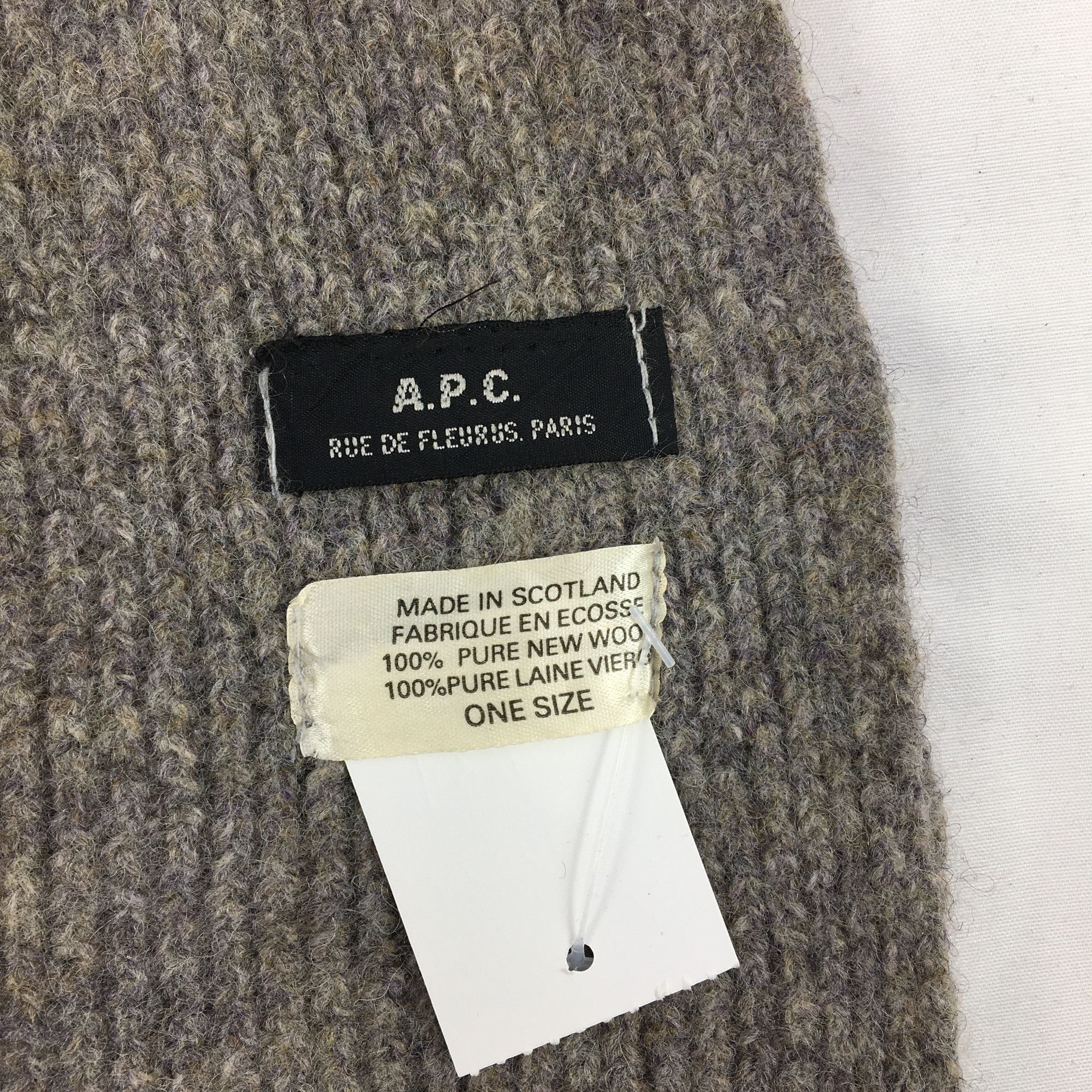 A.P.C. Vintage A.P.C Wool Scarf Muffler Knit APC Winter Scarves Size ONE SIZE - 3 Thumbnail