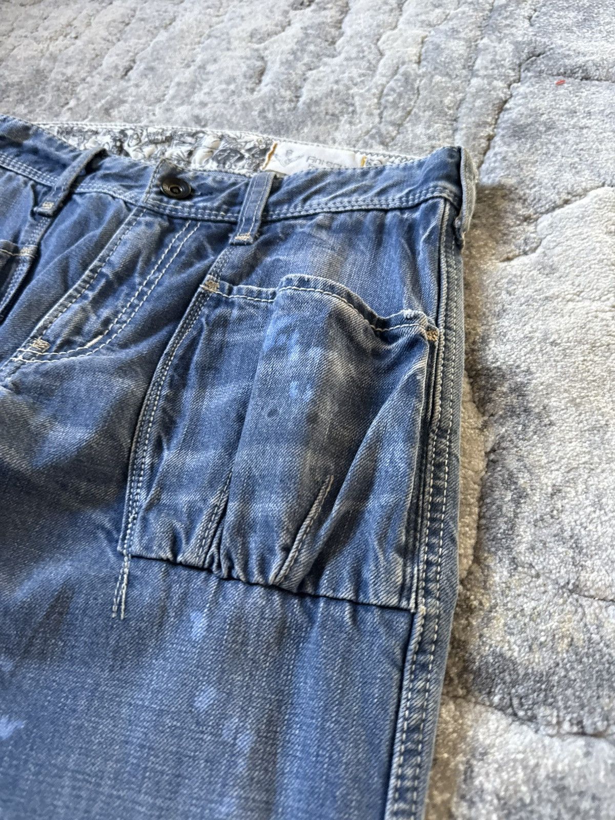 Beauty Beast 2000s Antgauge Japan Buckle Back Baker Denim Pants Size US 28 / EU 44 - 6 Thumbnail