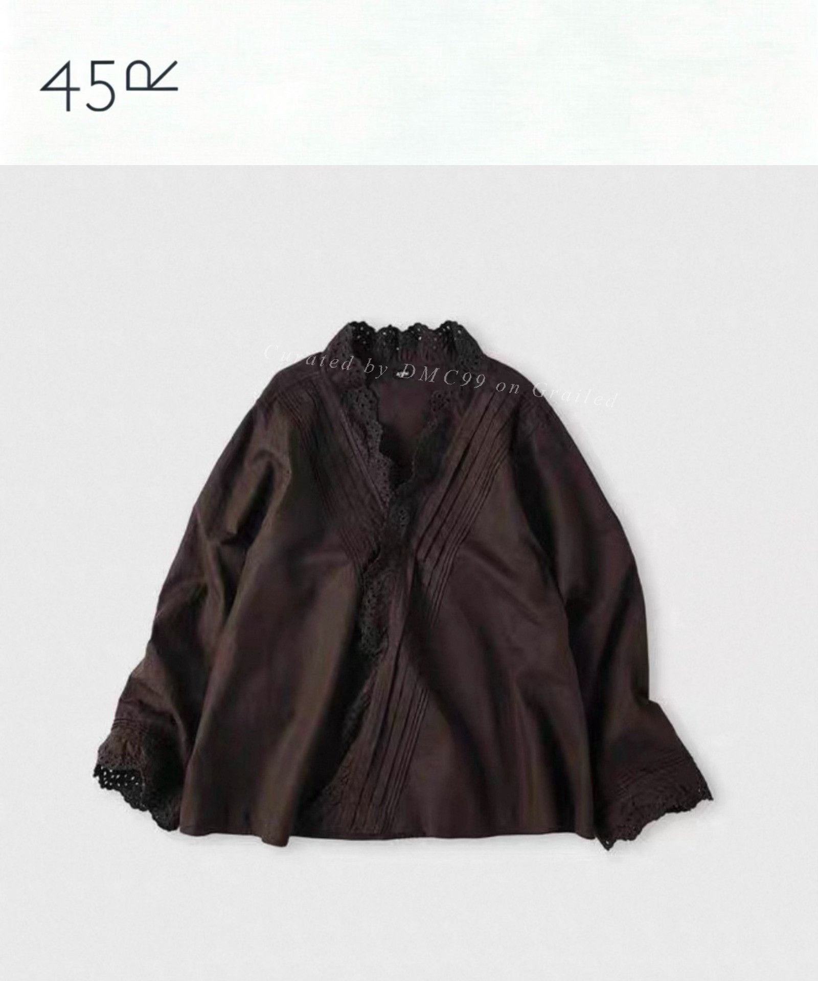 45rpm 45R Cotton-Linen Hollow-Out Pleated Shirt Coat Size L / US 10 / IT 46 - 1 Thumbnail
