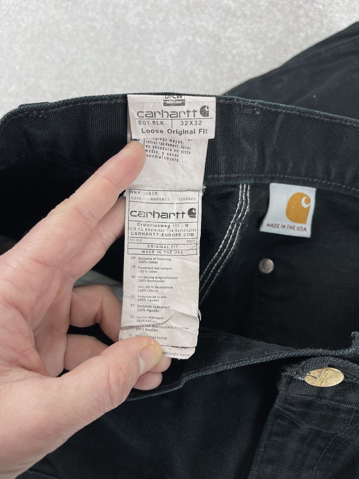 Carhartt × Vintage Vintage Carhartt B01 BLK Double Knee Distressed Pants Size US 32 / EU 48 - 17 Thumbnail