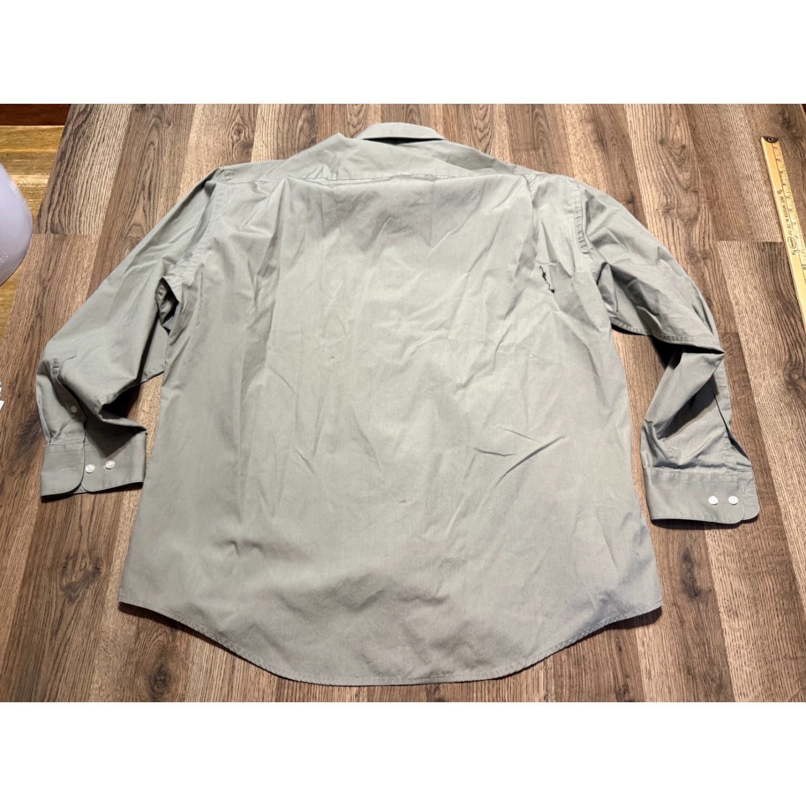 Croft & Barrow Croft & Barrow Shirt Men's Large 16.5-17 34/35 Green Long Sleeve Button Up Shirt Size US L / EU 52-54 / 3 - 2 Thumbnail