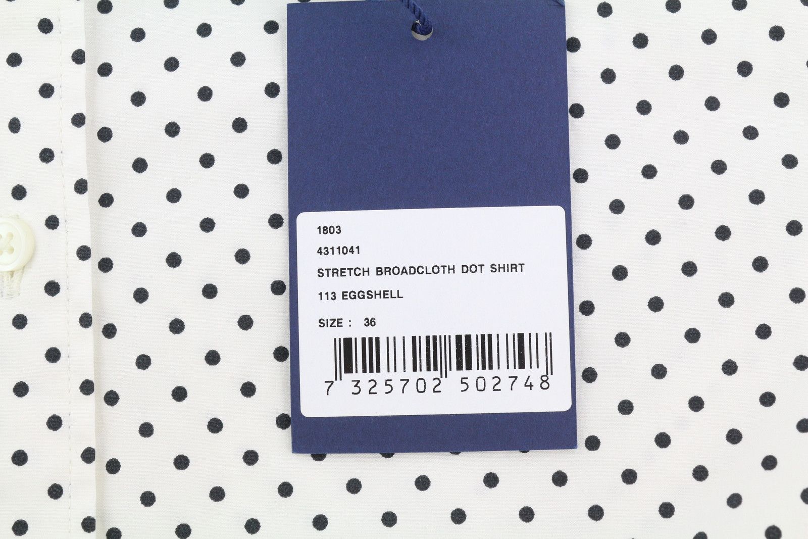 Gant STRETCH BROADCLOTH EU34 White Button-Up Shirt 85106 Size XS / US 0-2 / IT 36-38 - 6 Thumbnail