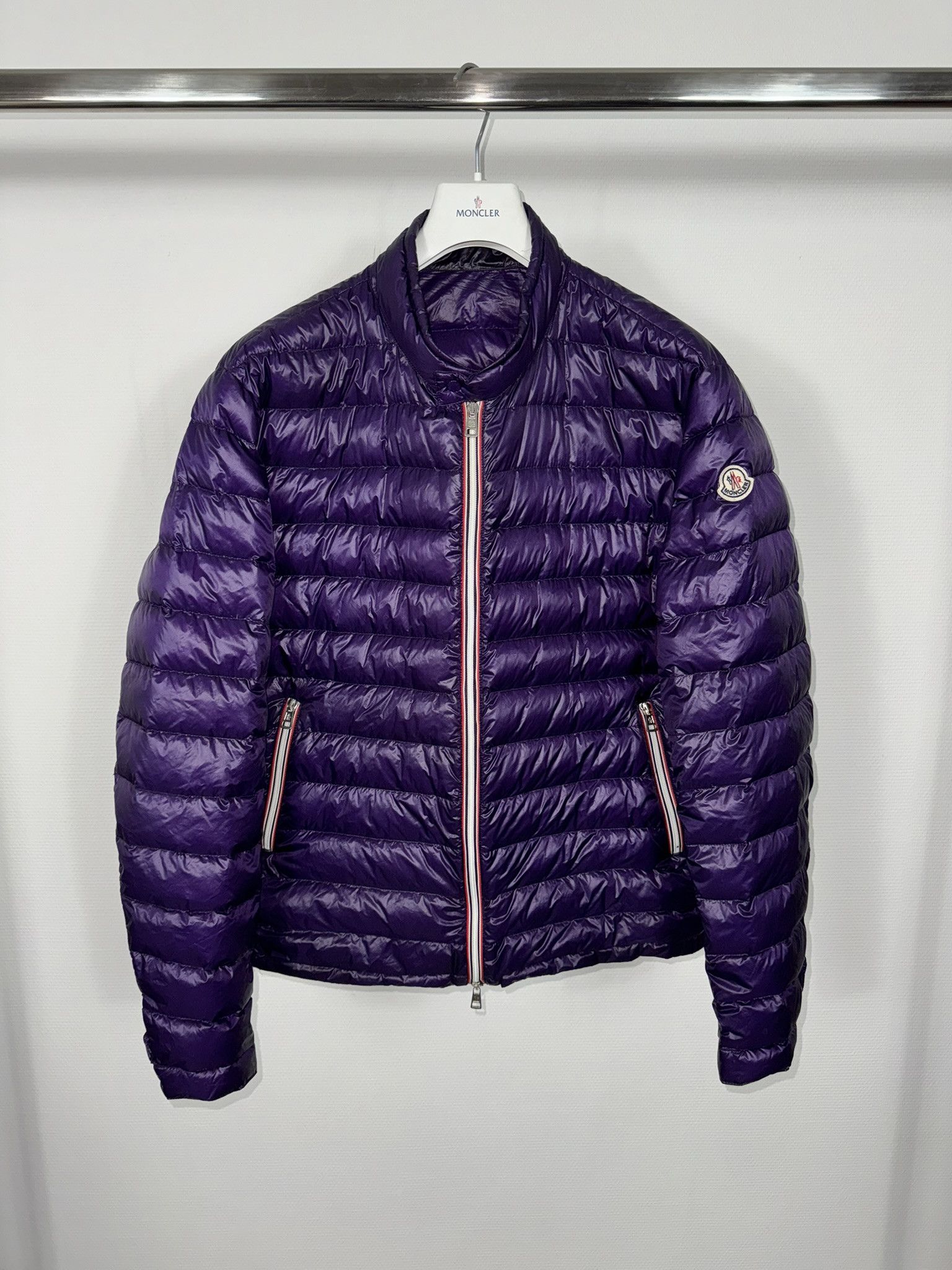 image of Moncler Jacket Rigel Size 7 Purple, Men's