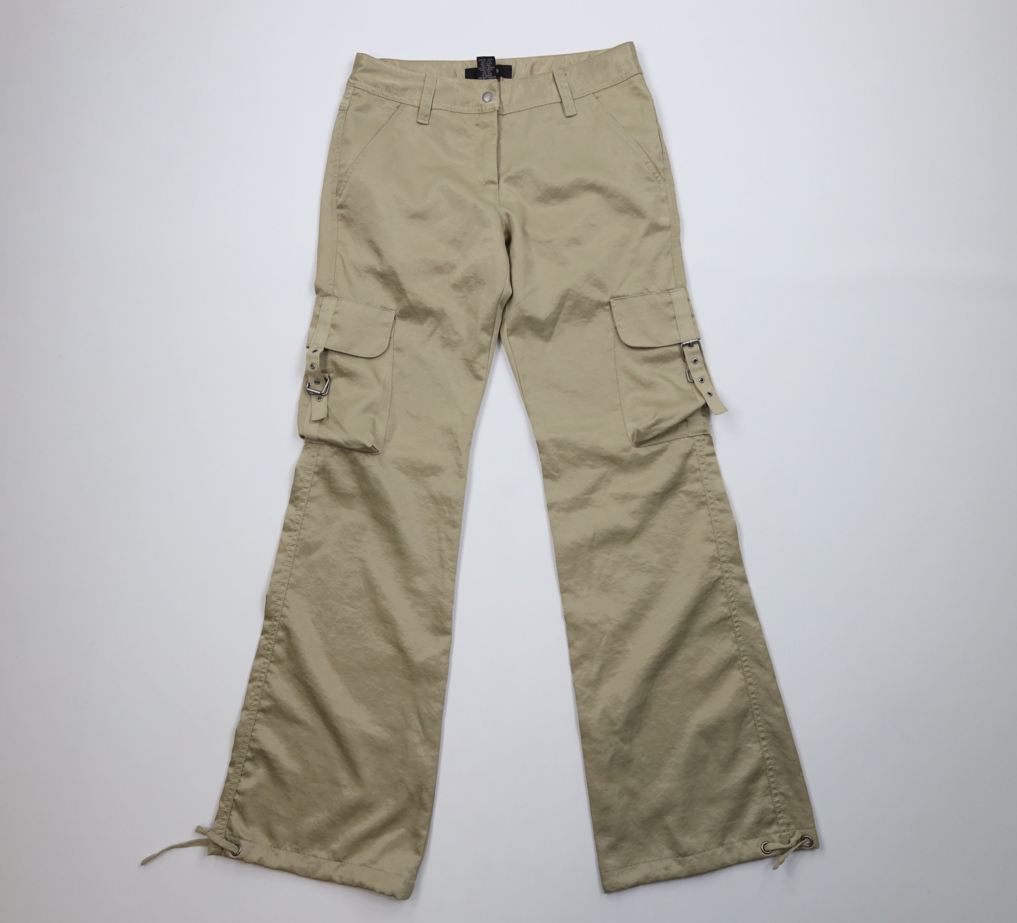 Express Vintage Y2K Express Babydoll Cargo Pants Gold Polyester Size 25" / US 0 / IT 36 - 1 Thumbnail