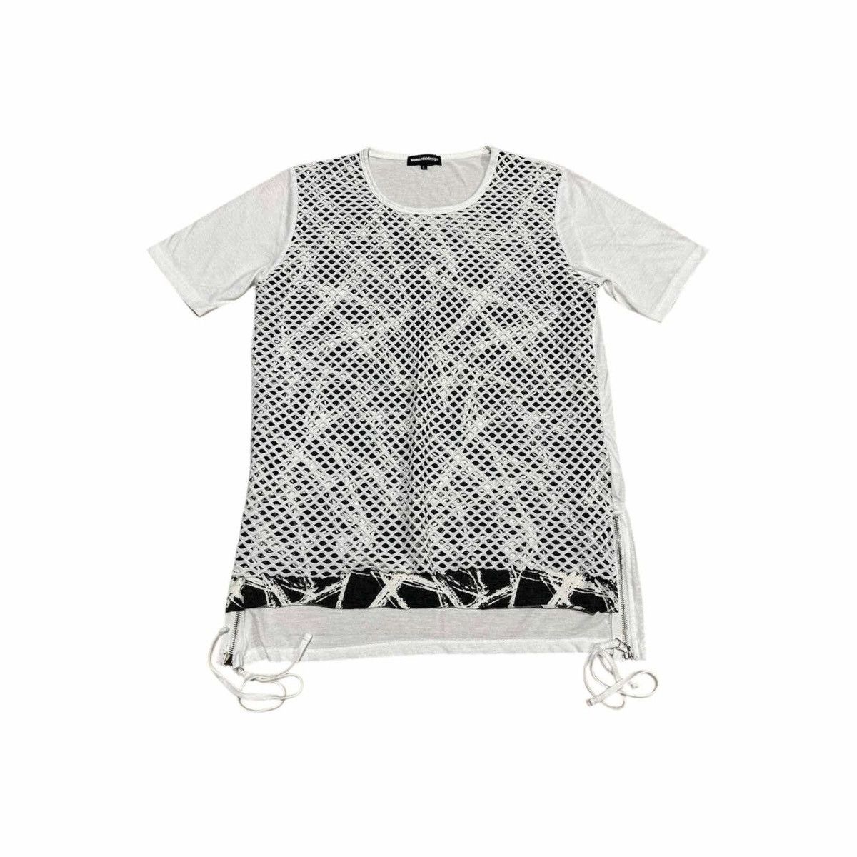 semanticdesign 🔥Y2K Semantic Design Zipper Bondage Mesh Double Layer Shirt Size US L / EU 52-54 / 3 - 1 Thumbnail
