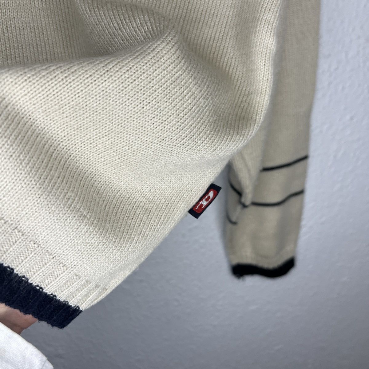 Diesel × Vintage Vintage Diesel Sweater Knitwear Jumper Spellout Logo Beige Size M / US 6-8 / IT 42-44 - 5 Thumbnail
