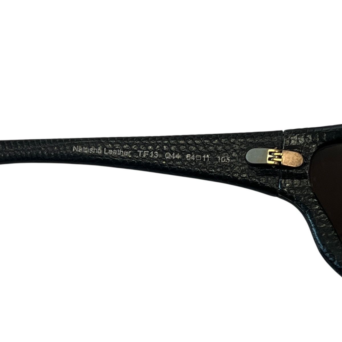 Tom Ford TOM FORD Natasha Textured Leather Wrapped Shield Sunglasses Size ONE SIZE - 3 Thumbnail