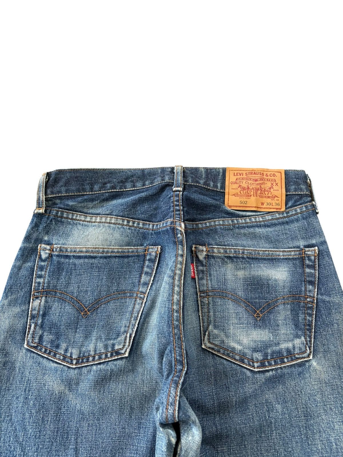 Levi's Vintage 80s Levi’s 502 Big E Selvedge Talon Baggy Jeans Size US 30 / EU 46 - 9 Thumbnail