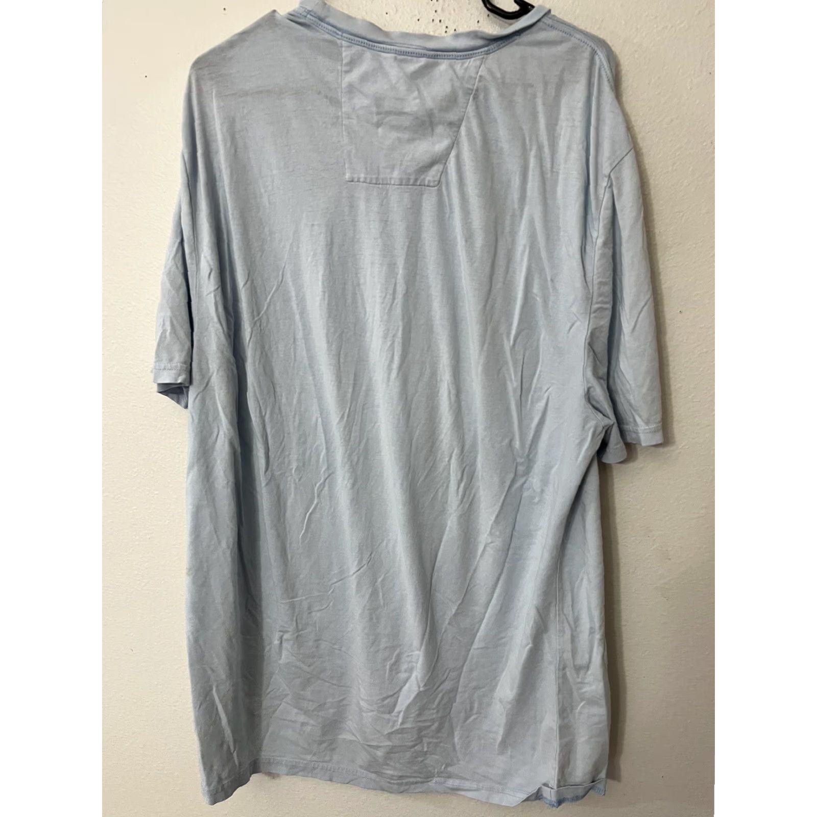 Nautica Nautica Performance Shirt Mens XL Blue Solid Crew Neck Short Sleeve Breathable Size US XL / EU 56 / 4 - 5 Thumbnail