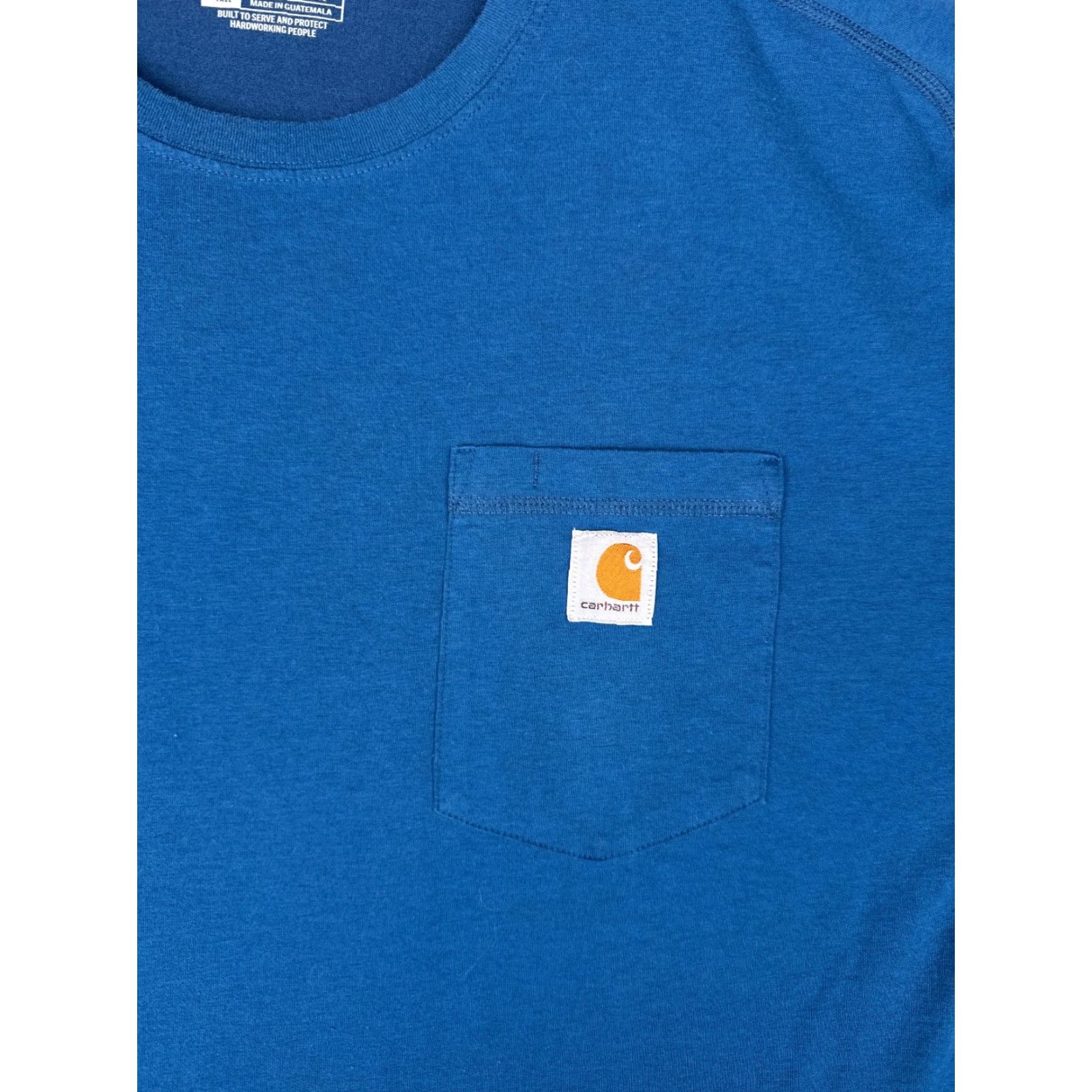 Carhartt Carhartt Men 2XT Shirt Blue Crew Pocket T-Shirt Workwear Polyester Blend K87 Big & Tall Read Size US XXL / EU 58 / 5 - 6 Thumbnail