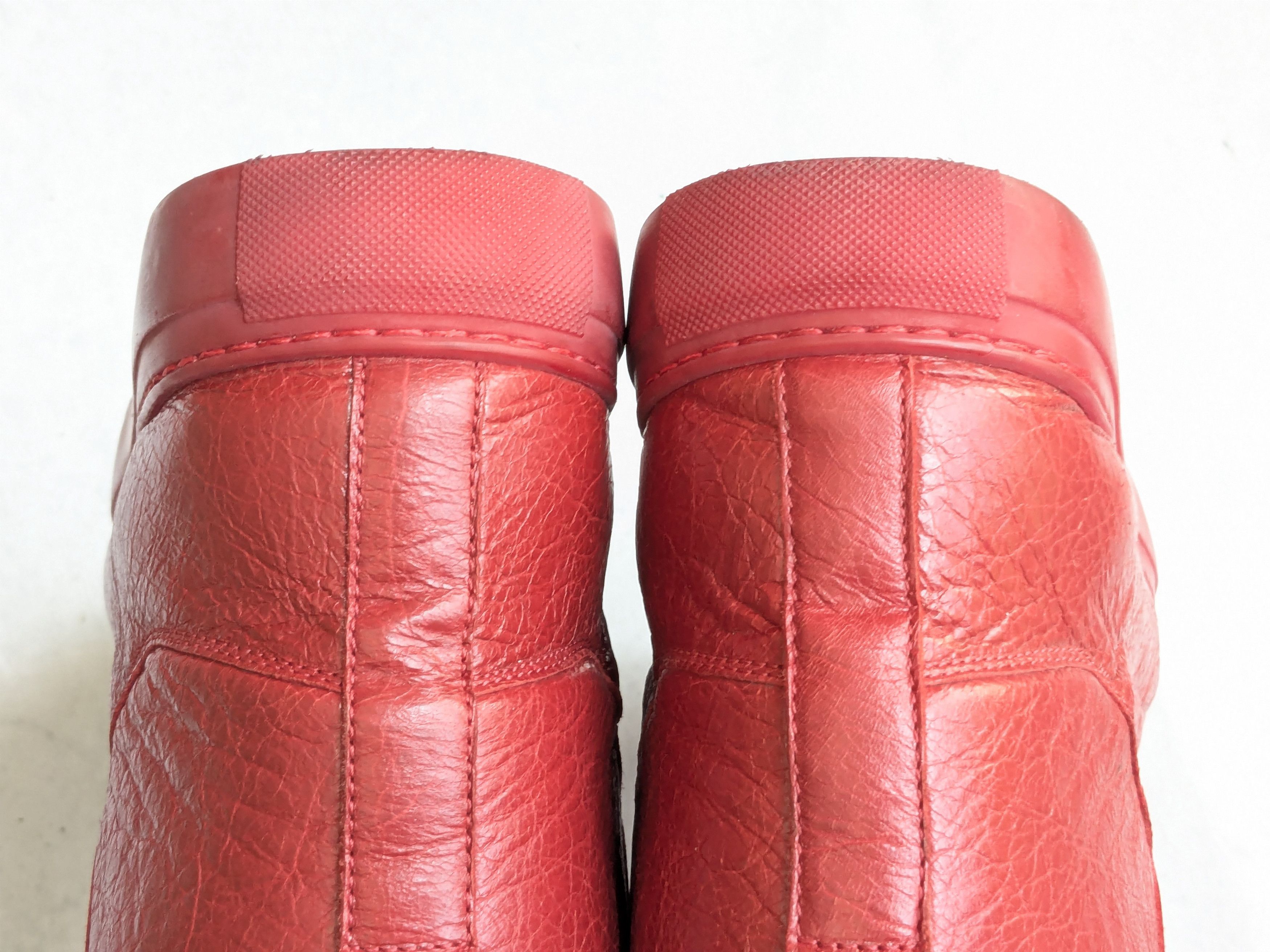Balenciaga Balenciaga Arena Sneakers Red 12 High Tops Leather Size US 12 / EU 45 - 11 Thumbnail