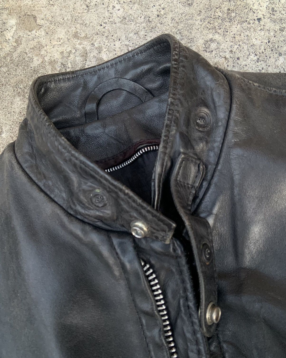 Schott × Vintage Vtg Schott “TRIUMPH” Destressed Cafe Racer Leather Jacket Size US M / EU 48-50 / 2 - 7 Thumbnail