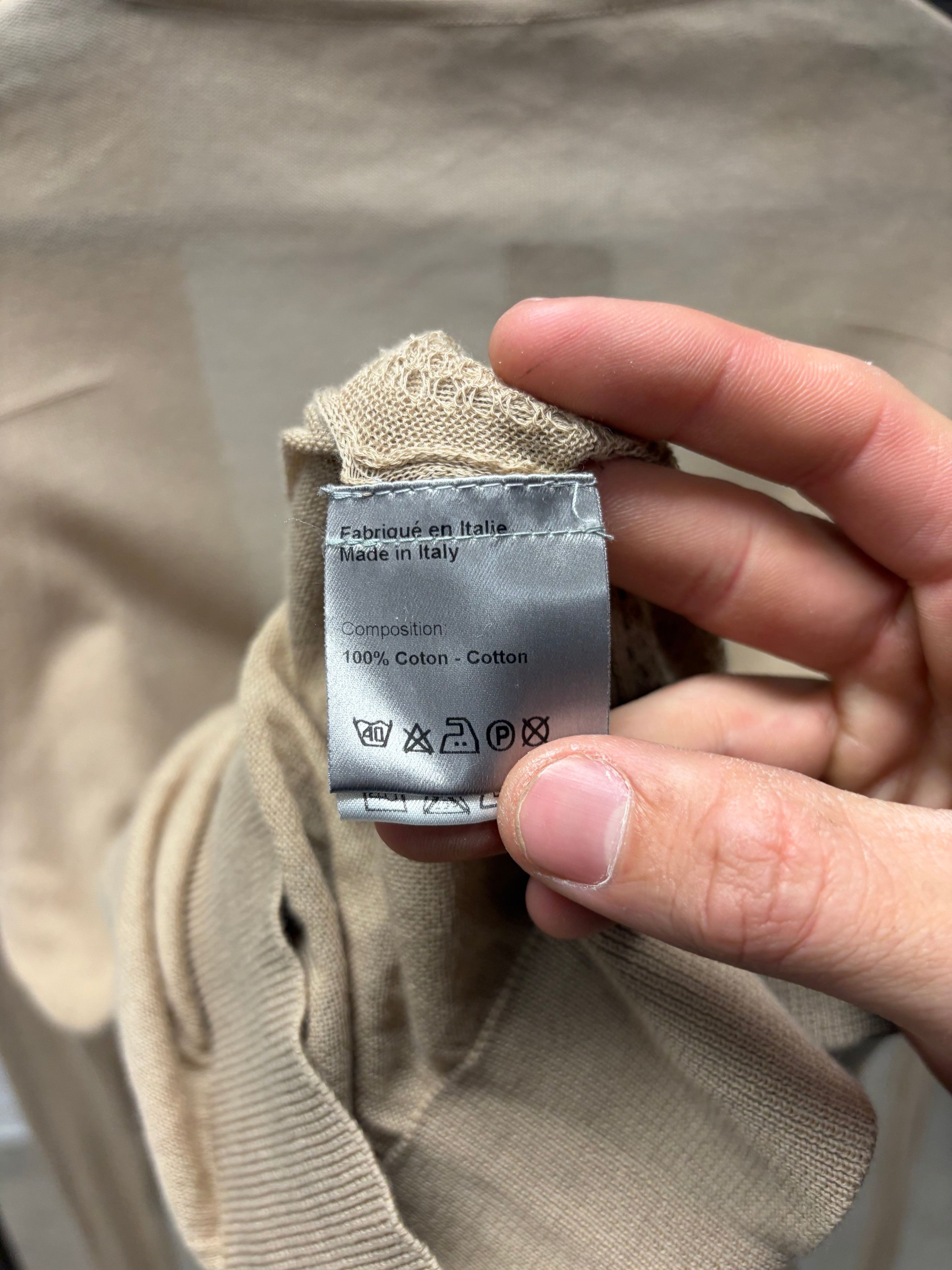 Dior SS2010 Dior Homme Mesh Layered Tan Knit Cardigan Size US M / EU 48-50 / 2 - 6 Thumbnail