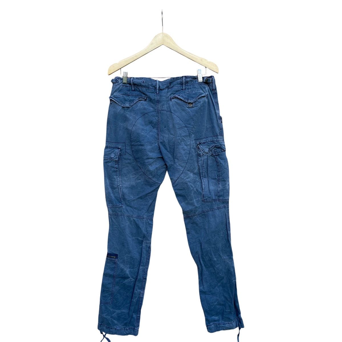 Polo Ralph Lauren × RRL Ralph Lauren × Ralph Lauren Sport 2000s Polo Ralph Laurent Military Drawstring Cargo Pant Size US 33 - 2 Thumbnail