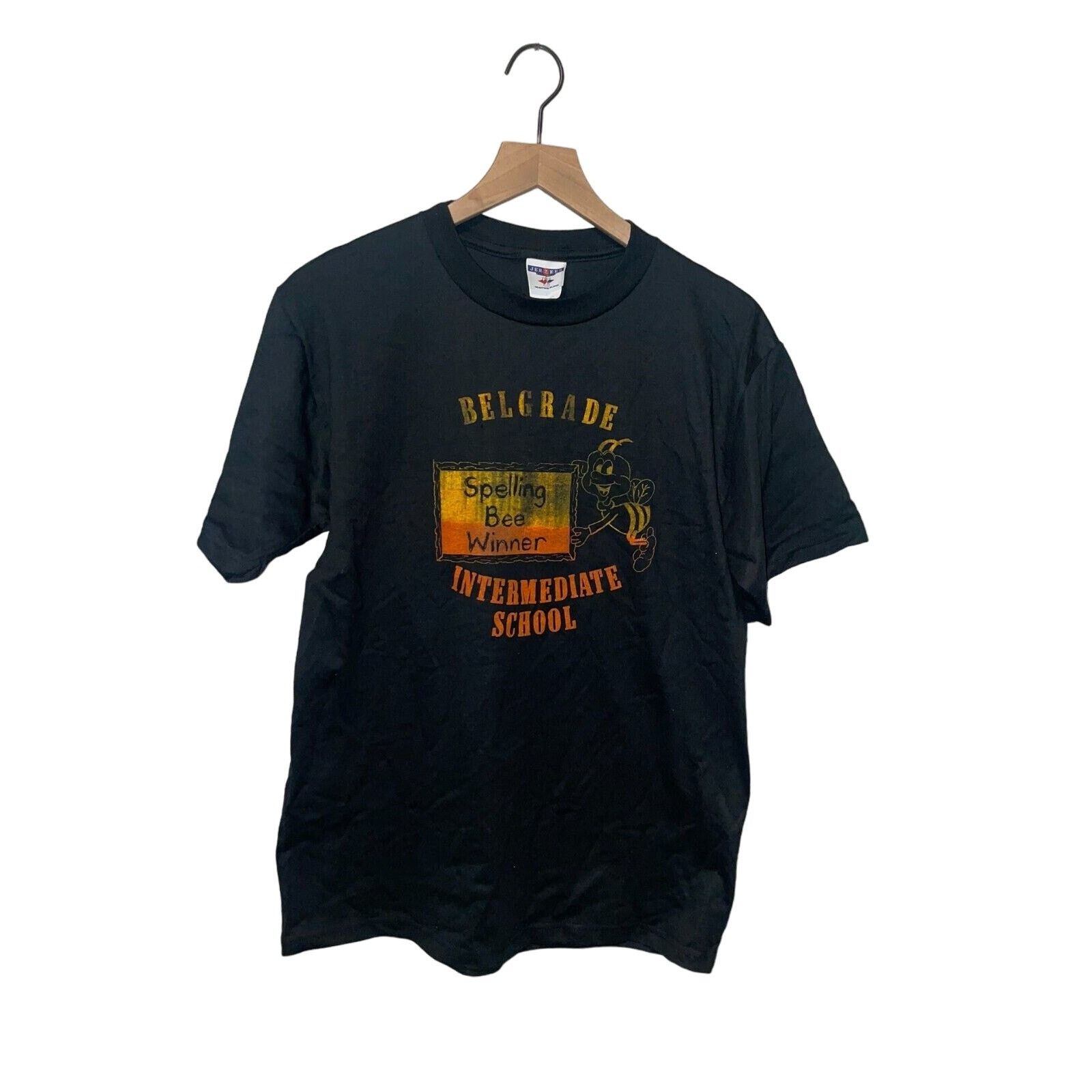 Jerzees Vintage Belgrade Shirt School Spelling Bee Tee 90s Medium Size US M / EU 48-50 / 2 - 1 Thumbnail