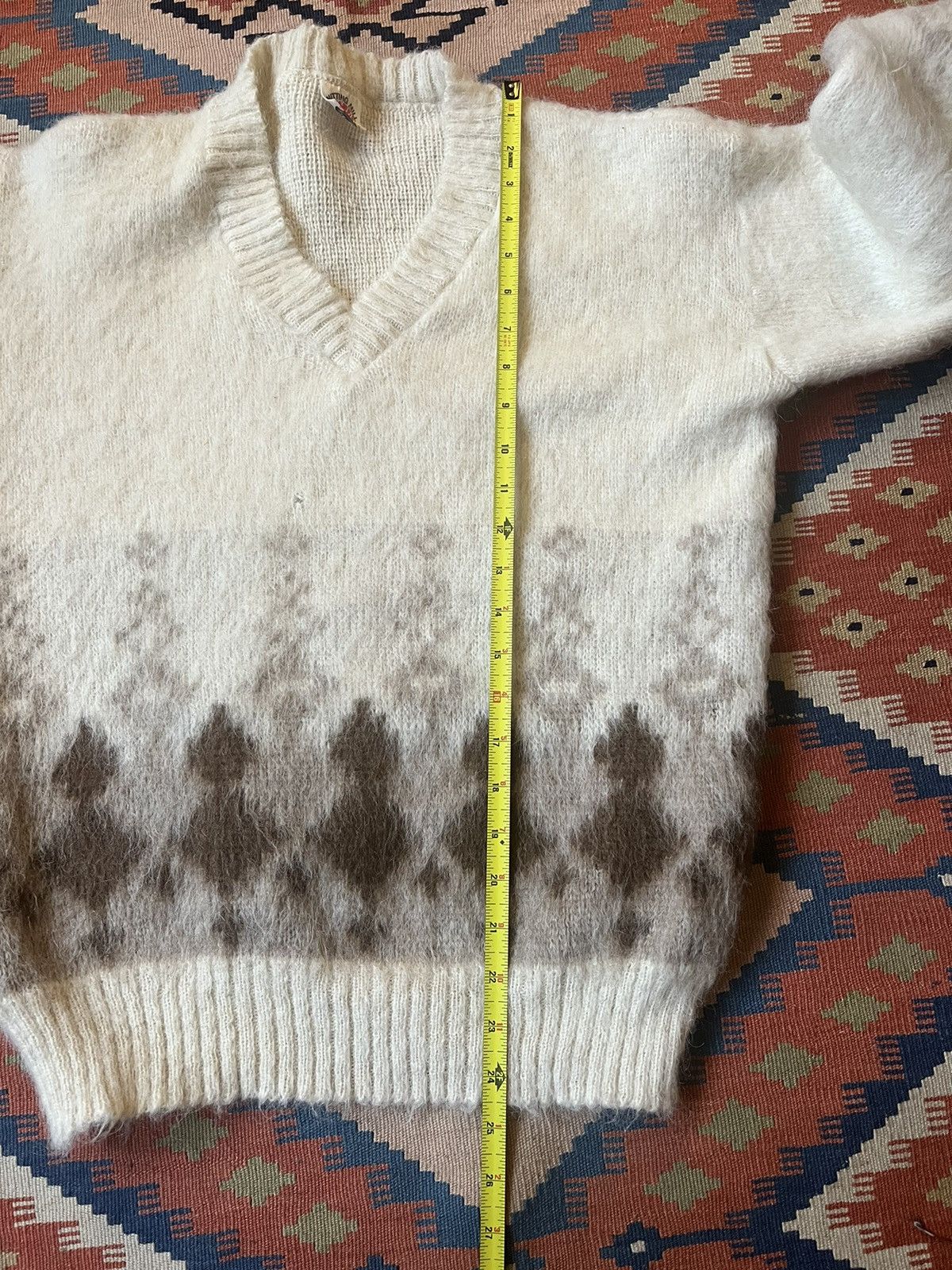 Japanese Brand Rare Vintage 90's wool Fuzzy Knit white Sweater Size US M / EU 48-50 / 2 - 10 Thumbnail