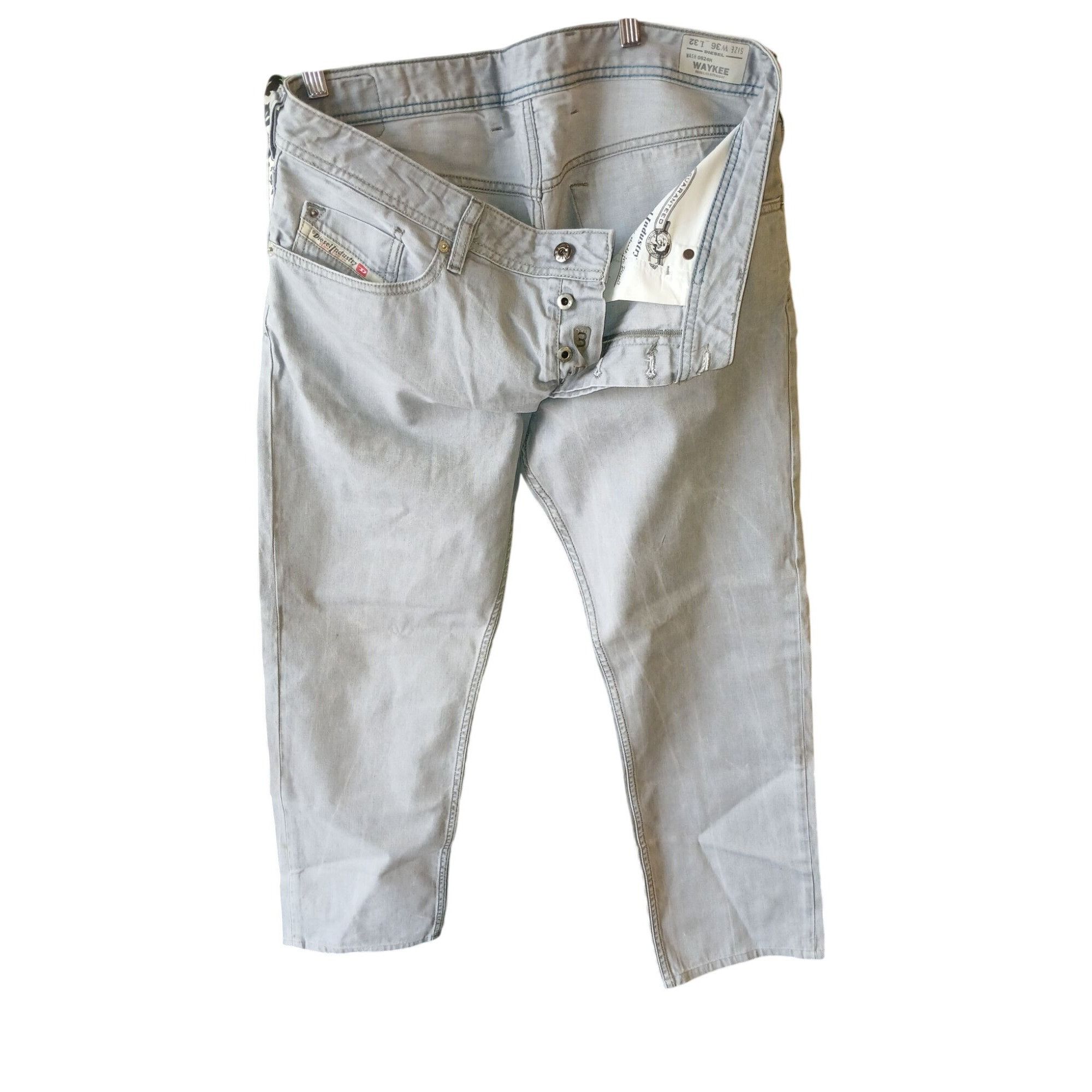 Diesel NWOT Diesel Waykee Light Gray Regular Straight Jeans Mens Si Size US 36 / EU 52 - 1 Thumbnail