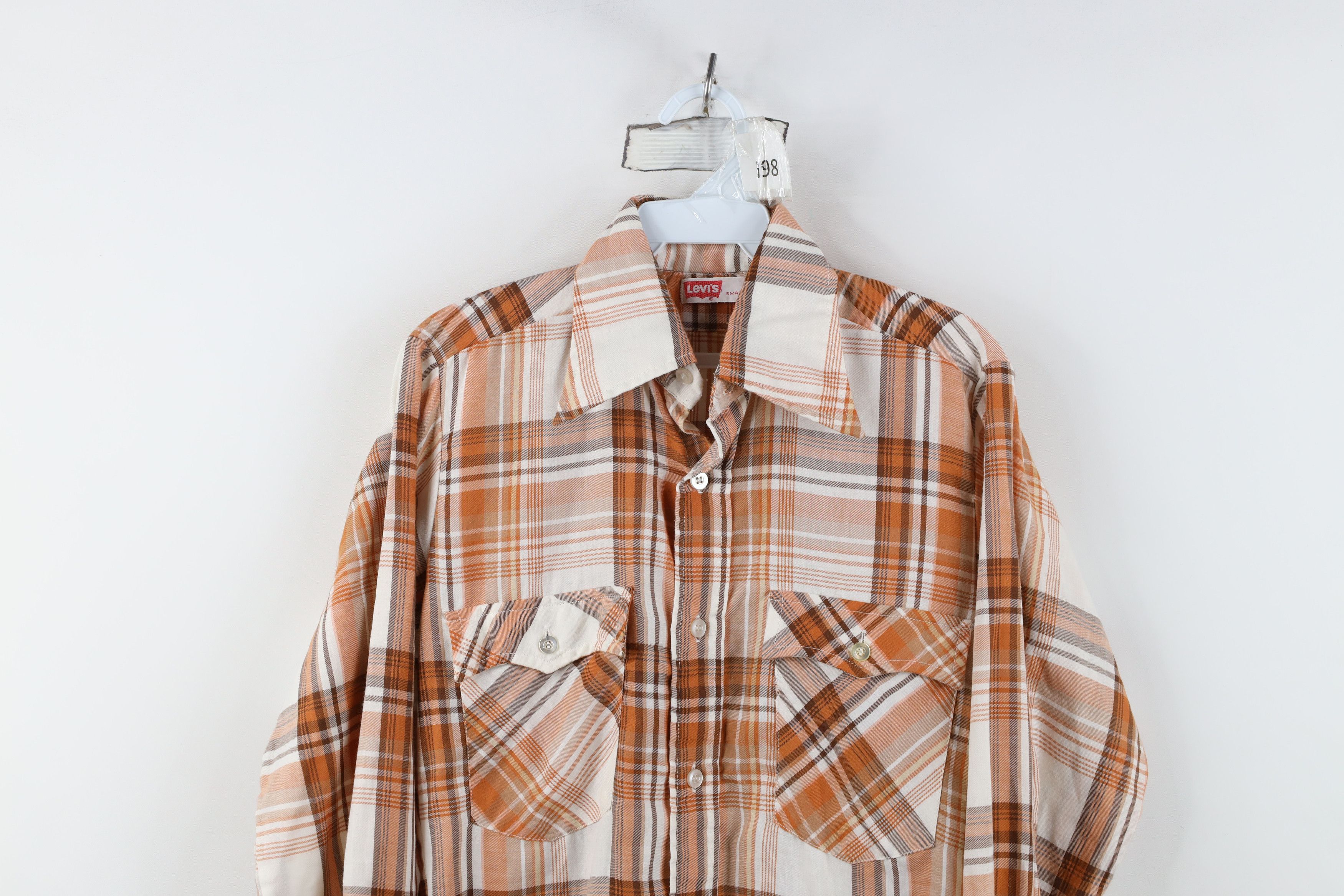 Levi's Vintage 70s Levis Western Cowboy Flannel Button Shirt USA Size US S / EU 44-46 / 1 - 2 Thumbnail